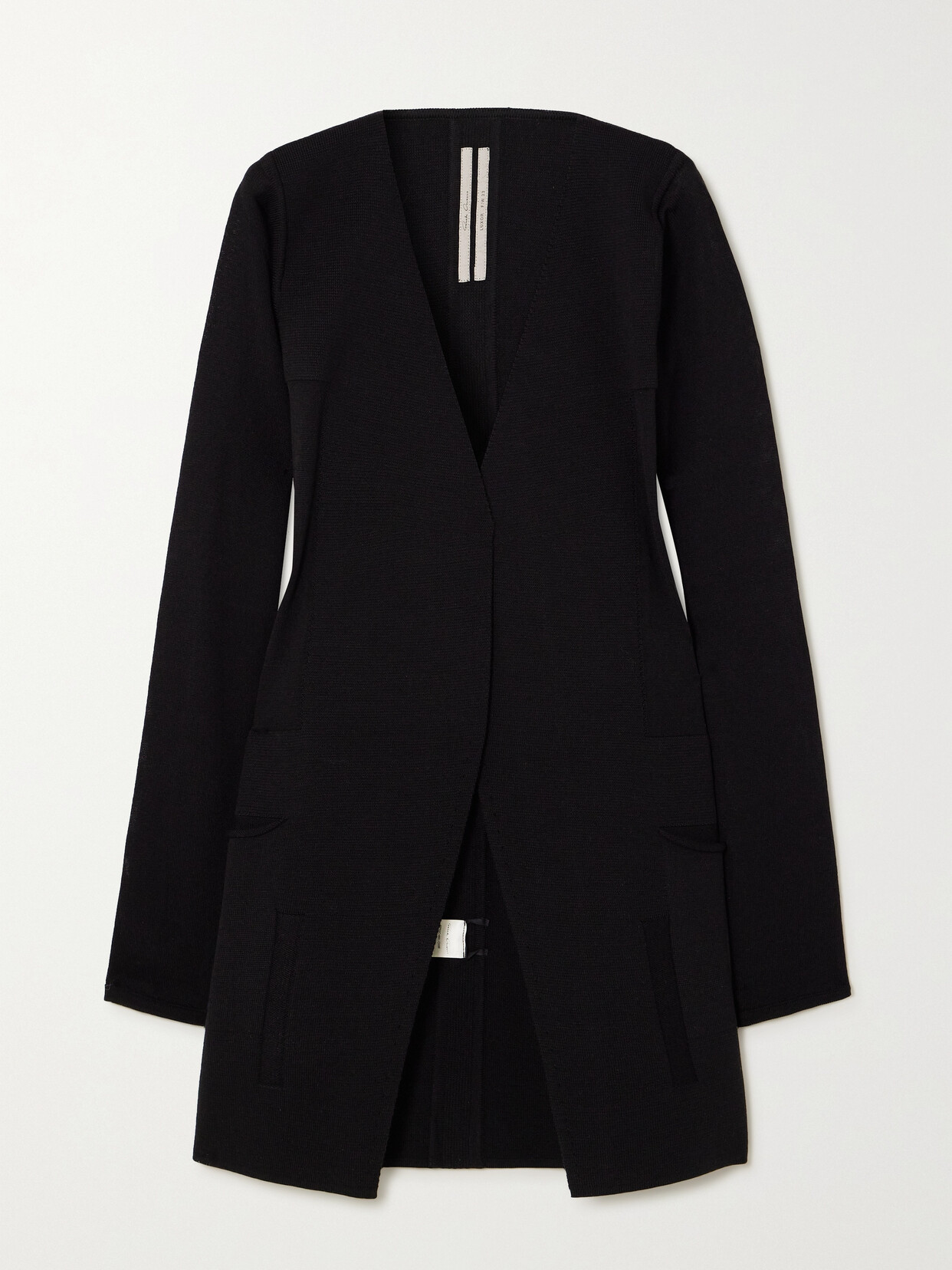 Rick Owens Wool Cardigan In Black