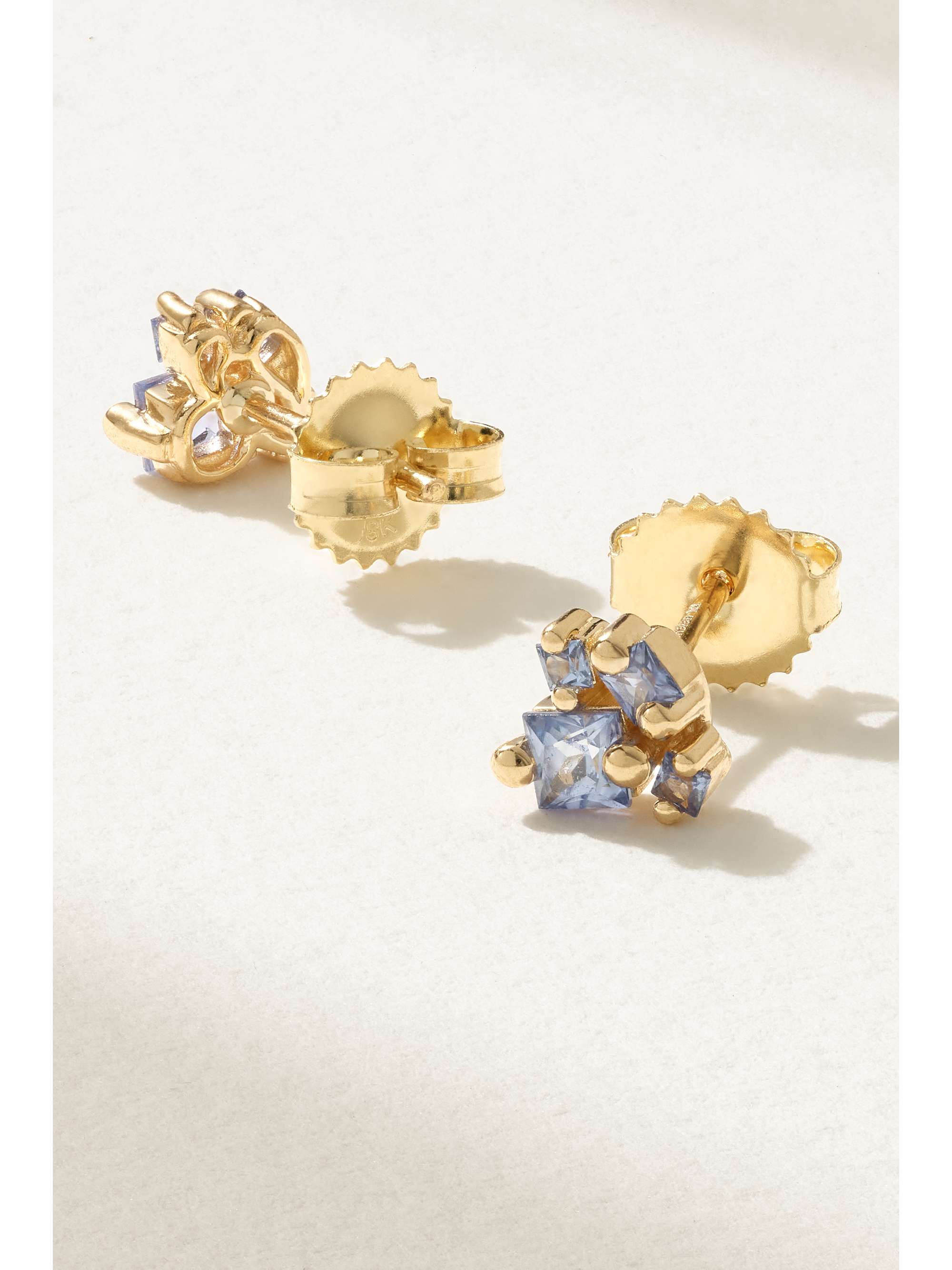 SUZANNE KALAN 18-karat gold sapphire earrings