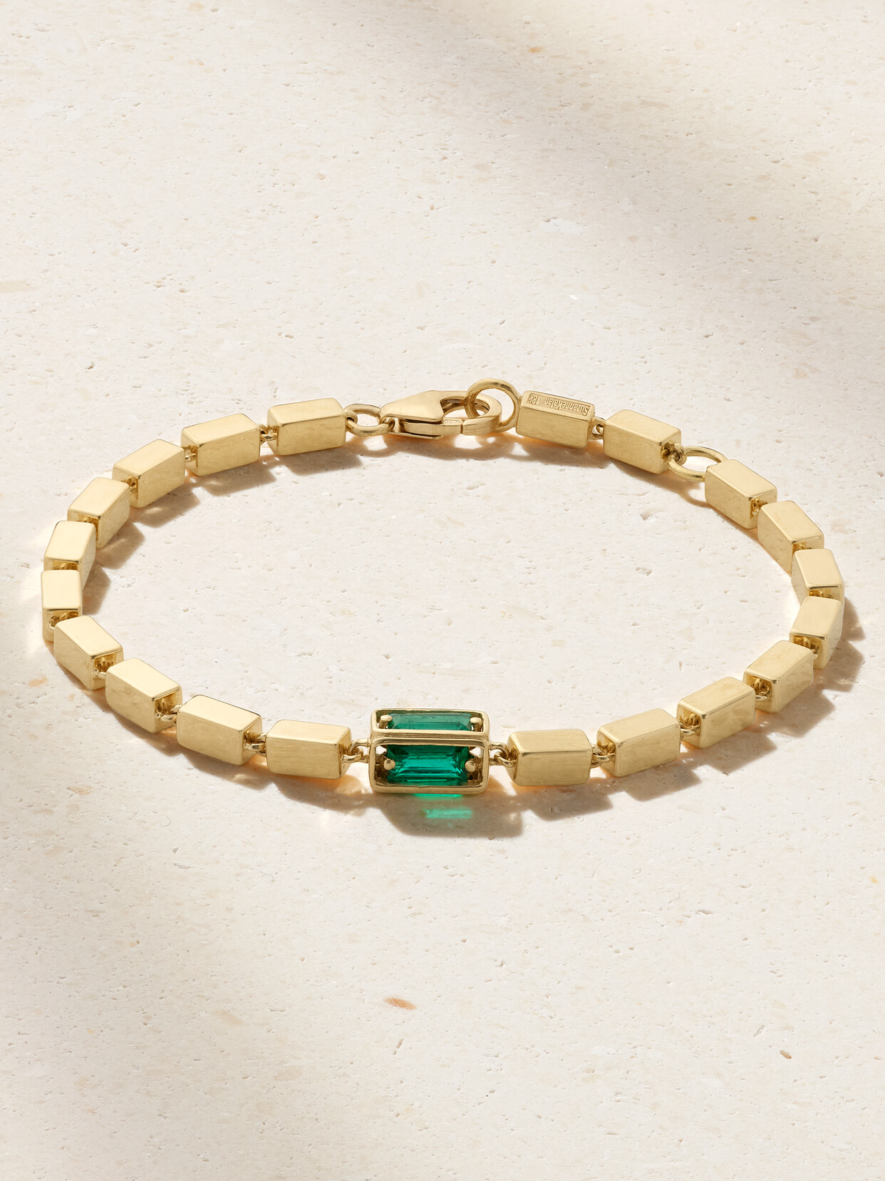 Suzanne Kalan 18-karat Gold Emerald Bracelet