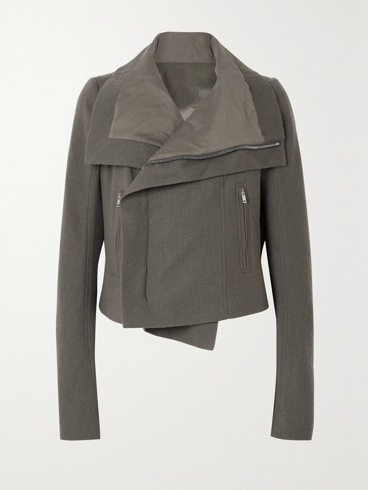 Rick Owens - Wool Biker Jacket - Brown