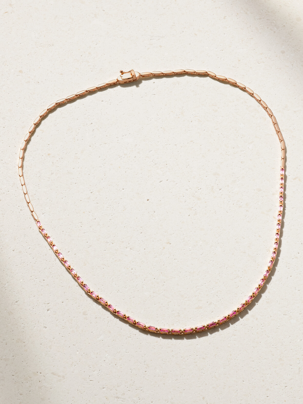 Suzanne Kalan 18-karat Gold Sapphire Tennis Necklace