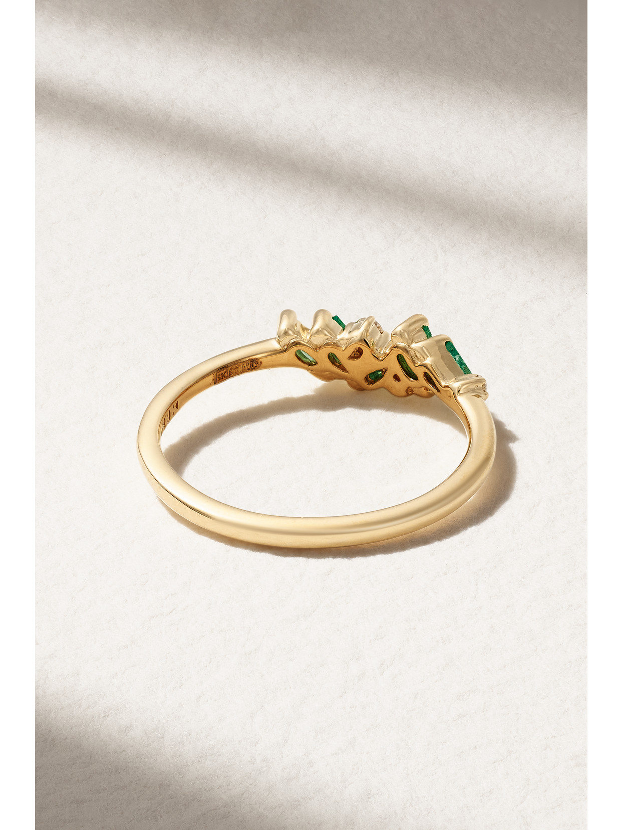 Suzanne Kalan Frenzy 18-karat Gold, Emerald And Diamond Ring In Gold