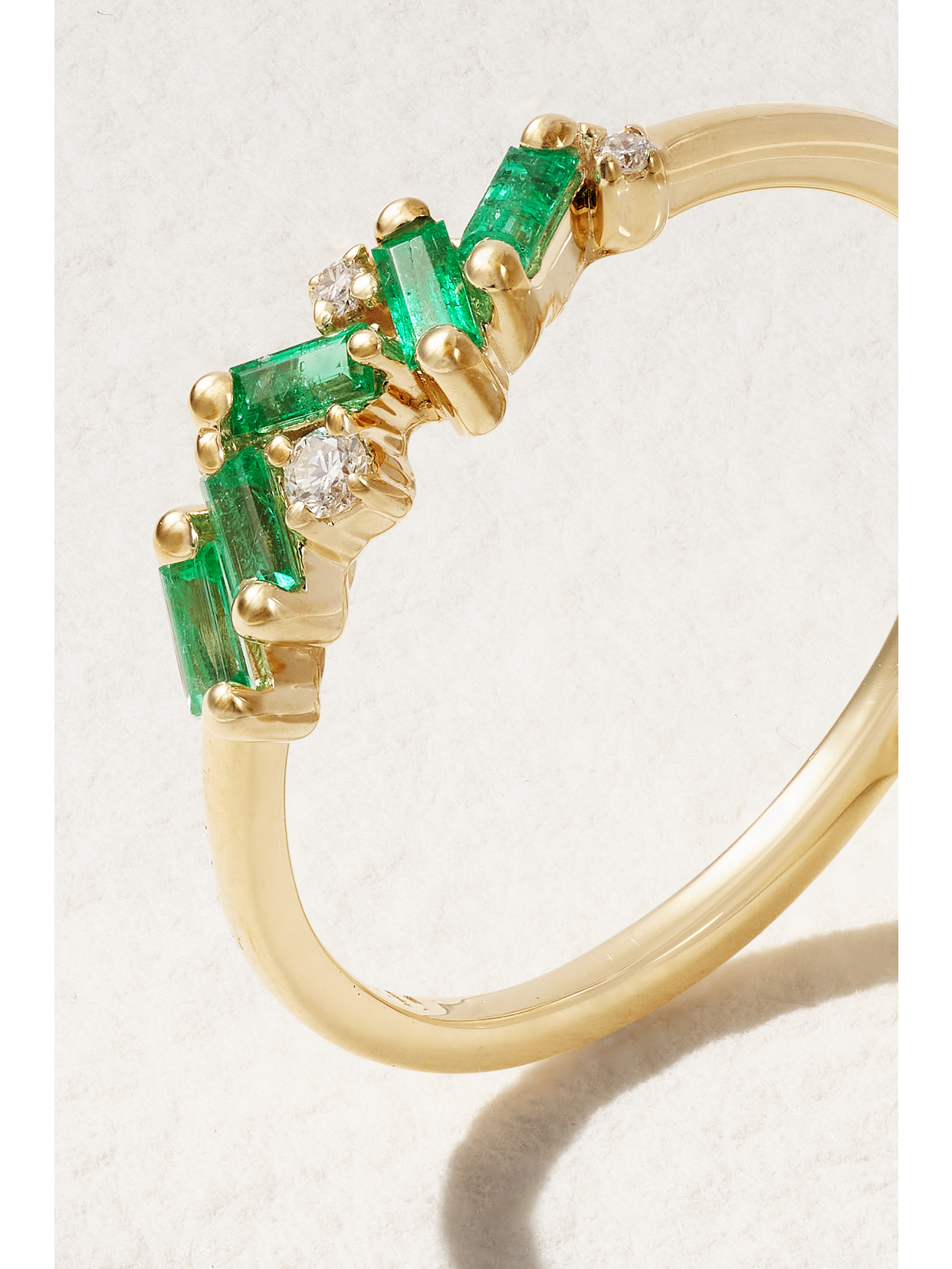 Suzanne Kalan Frenzy 18-karat Gold, Emerald And Diamond Ring In Gold