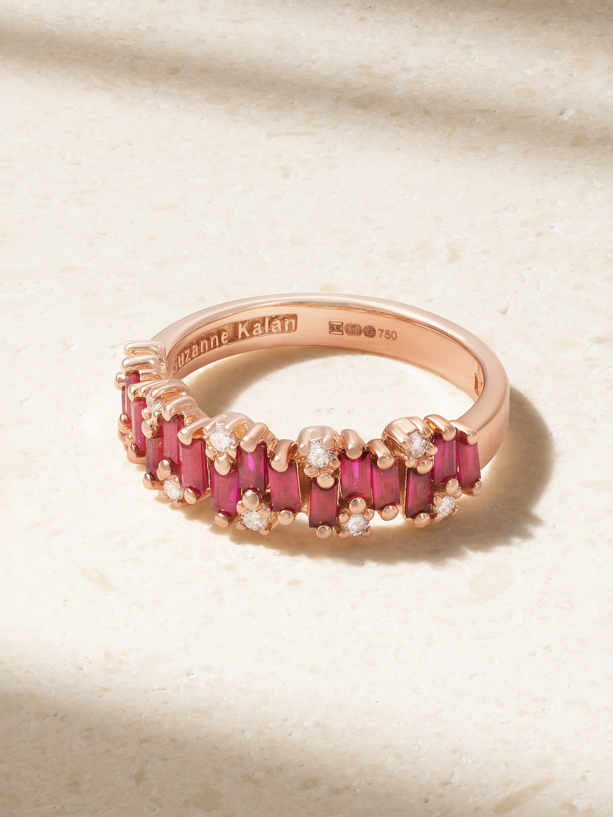 Suzanne Kalan 18-karat Rose Gold, Ruby And Diamond Ring