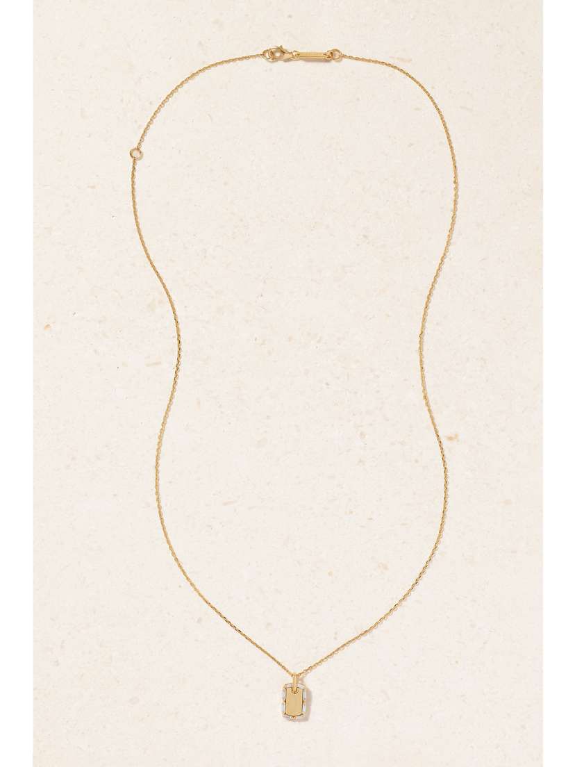 Suzanne Kalan Mini 18-karat Gold Diamond Necklace