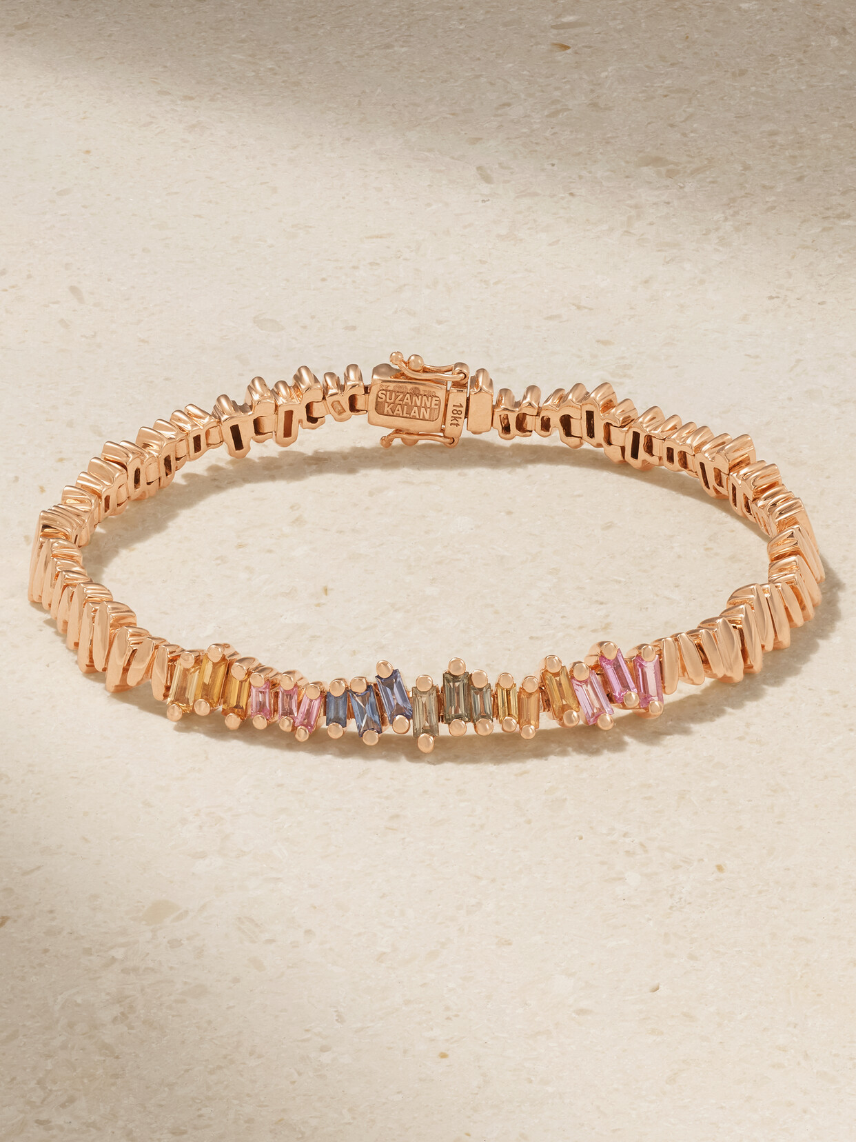 Suzanne Kalan 18-karat Rose Gold Sapphire Bracelet