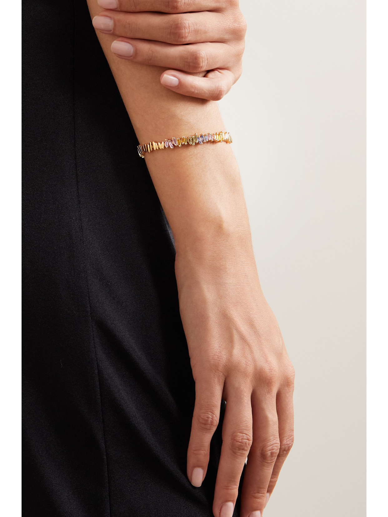 Suzanne Kalan 18-karat Rose Gold Sapphire Bracelet In Gold