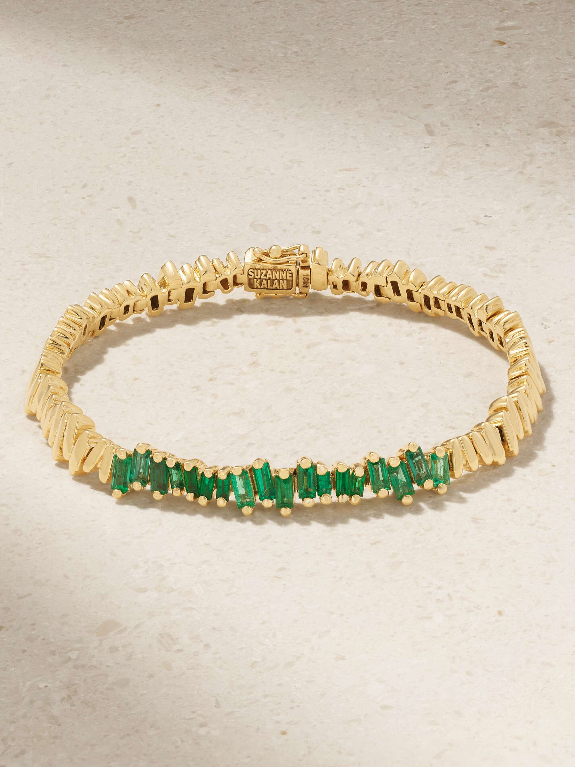 Emerald bracelet clearance yellow gold