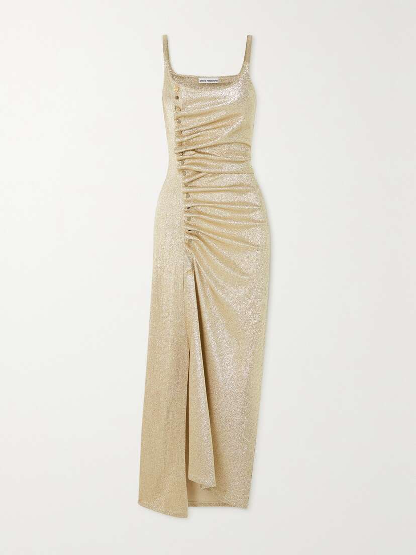 Rabanne Embellished Glittered Stretch-crepe Maxi Dress