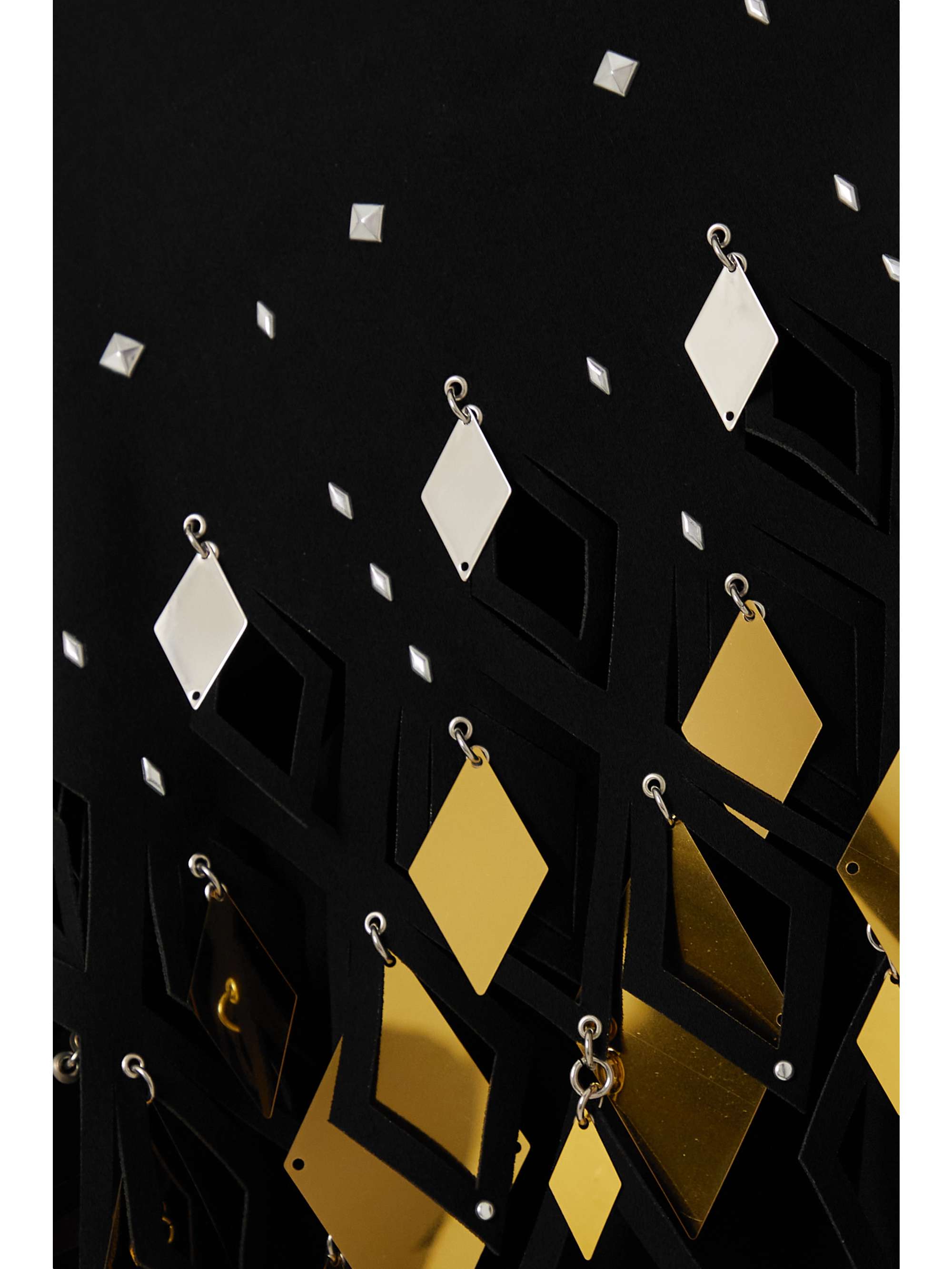 PACO RABANNE Embellished lasercut jersey midi dress NETAPORTER