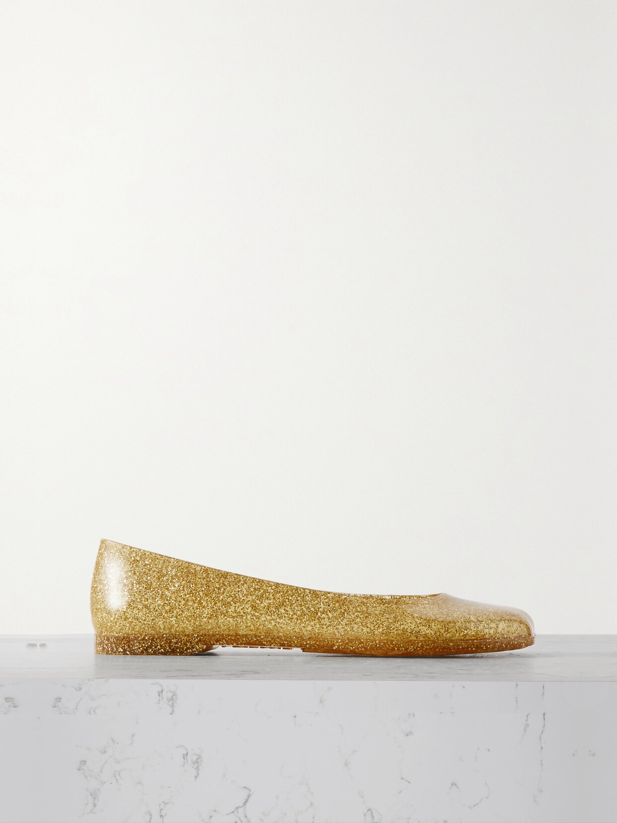 LOEWE + PAULA'S IBIZA GLITTERED PVC BALLET FLATS