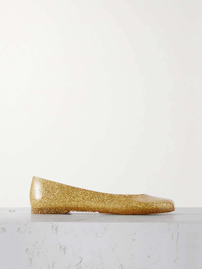 Loewe + Paula's Ibiza Glittered Pvc Ballet Flats