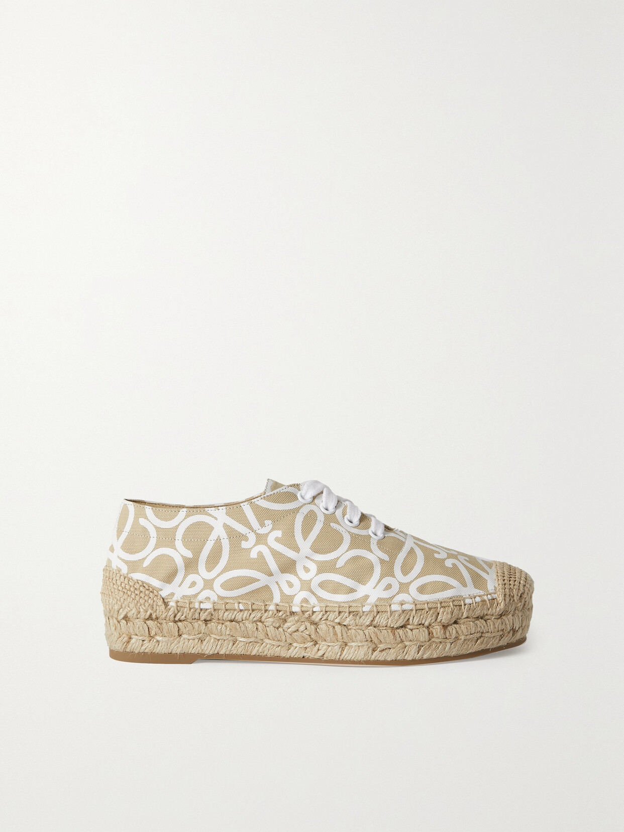 Shop Loewe + Paula's Ibiza Solar Logo-print Canvas Espadrille Sneakers In Neutrals