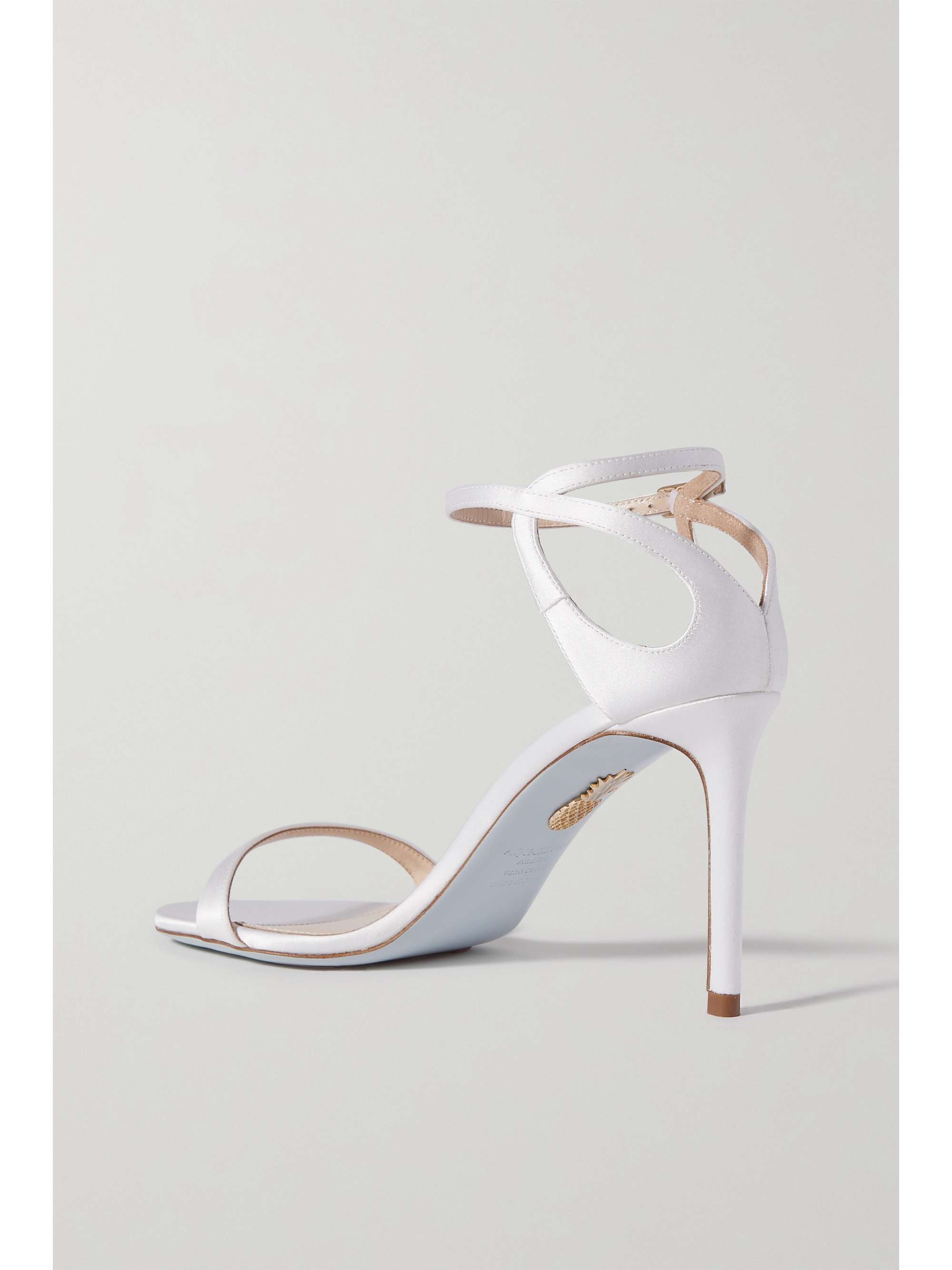 AQUAZZURA Joy 85 cutout satin sandals