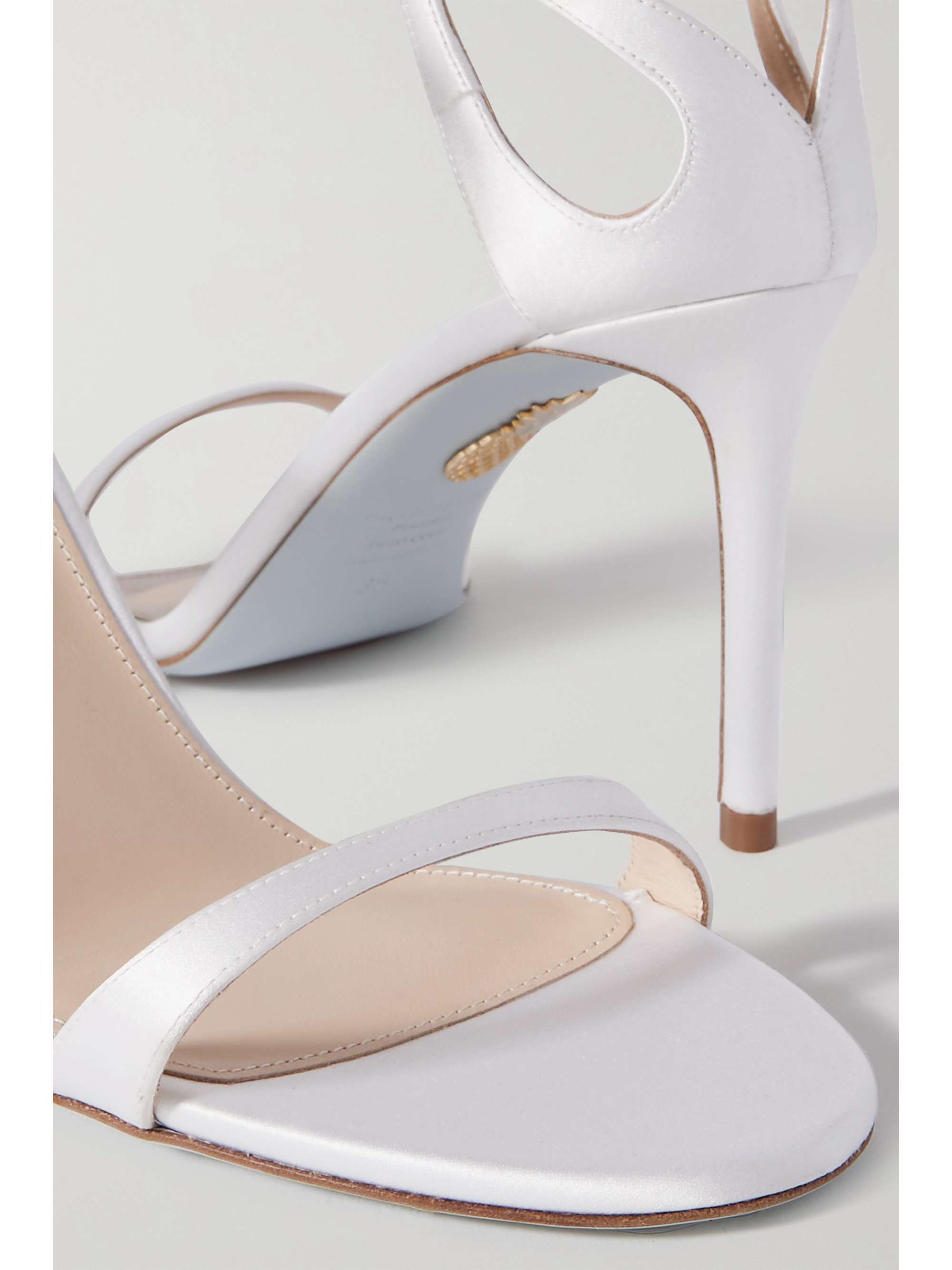 AQUAZZURA Joy 85 cutout satin sandals