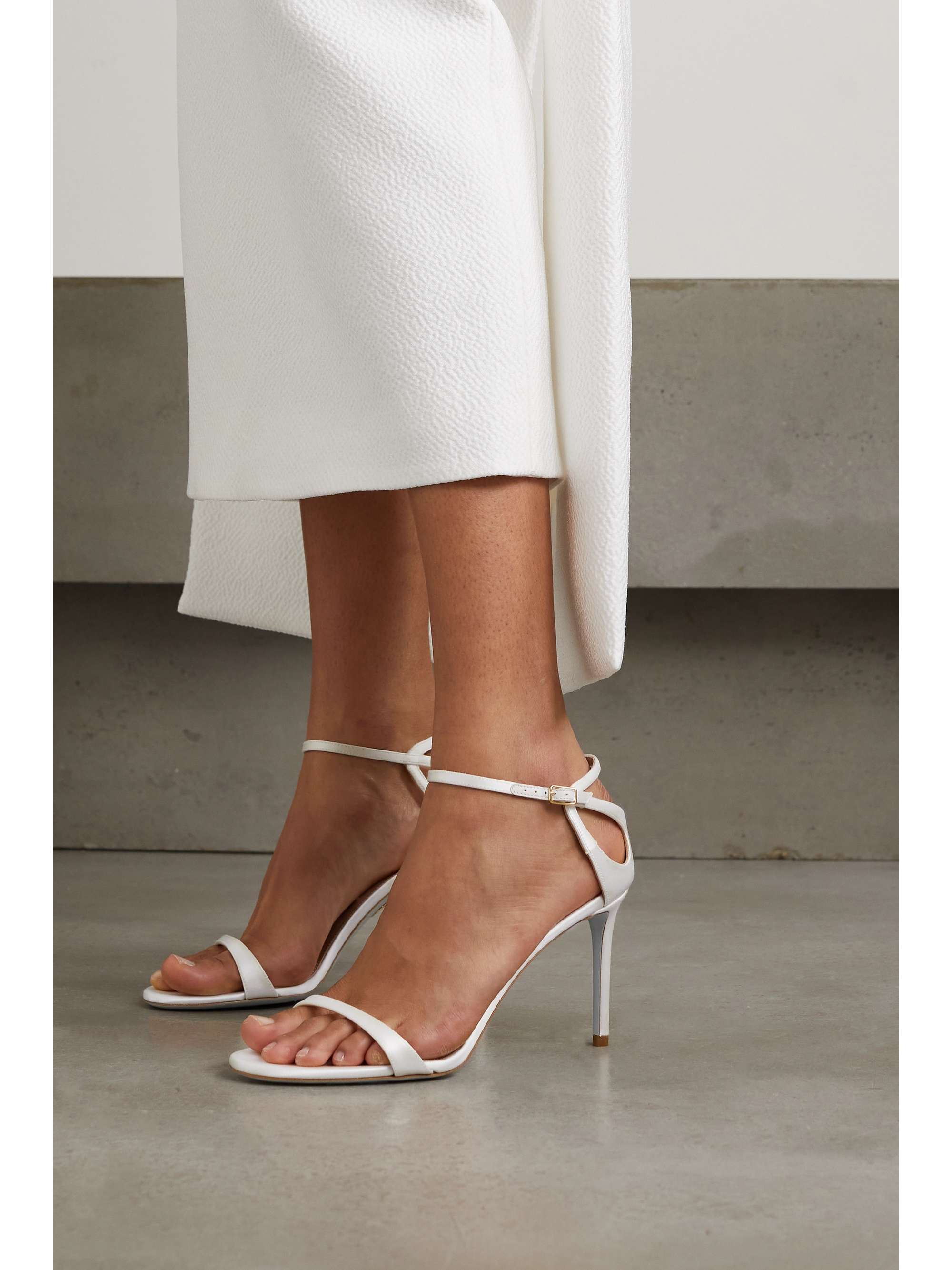 AQUAZZURA Joy 85 cutout satin sandals