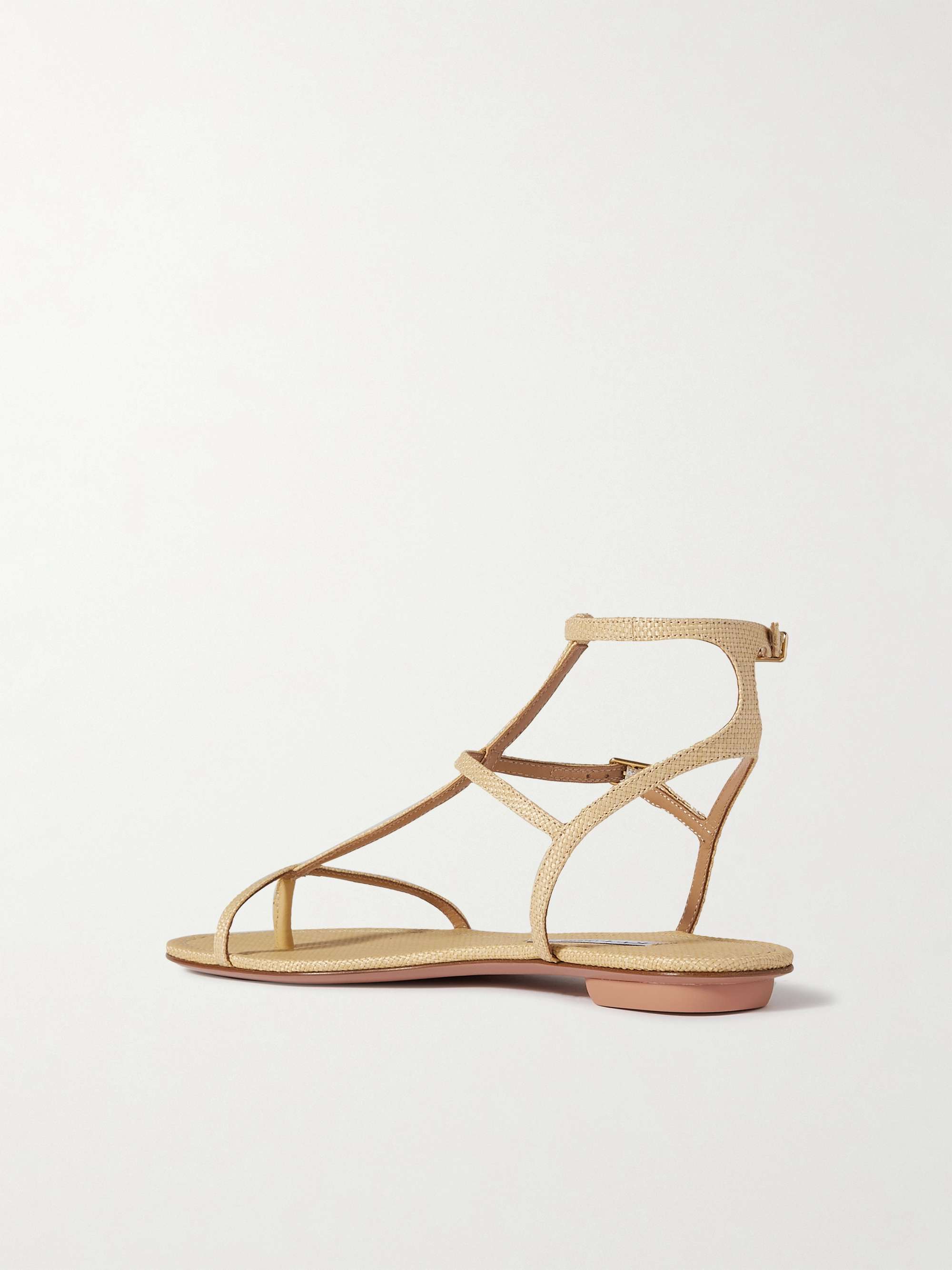 AQUAZZURA Ponza croc-effect leather sandals
