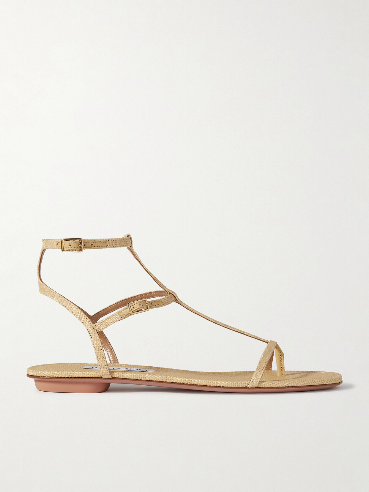 Aquazzura So Ponza Raffia Sandals - Brown