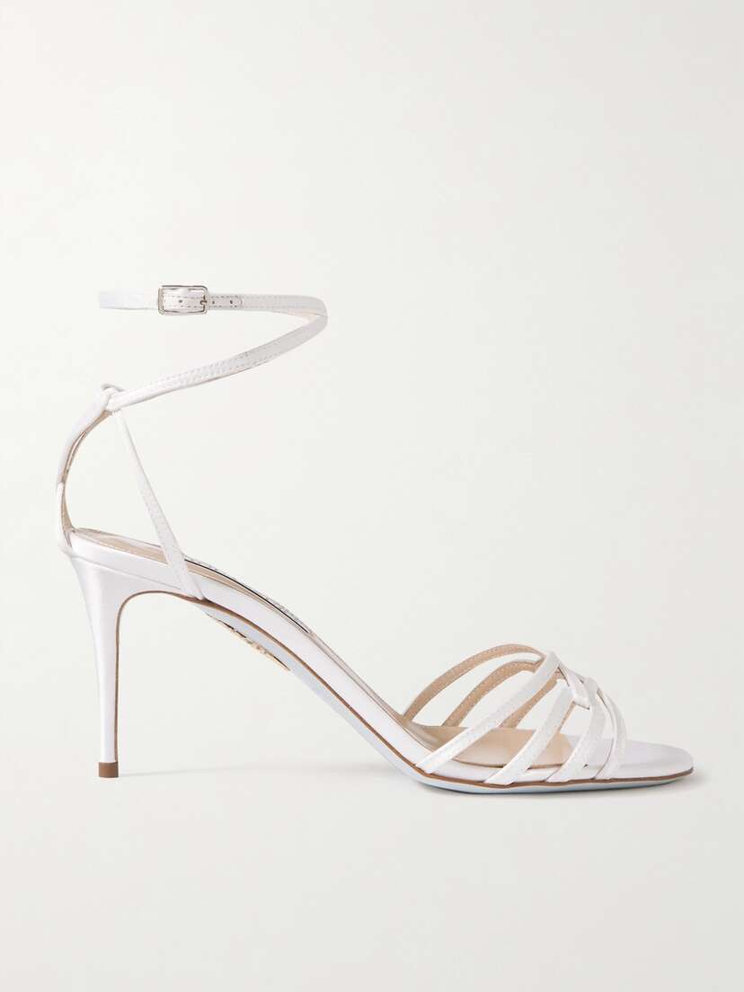 Aquazzura Very First Kiss 75 Satin Sandals