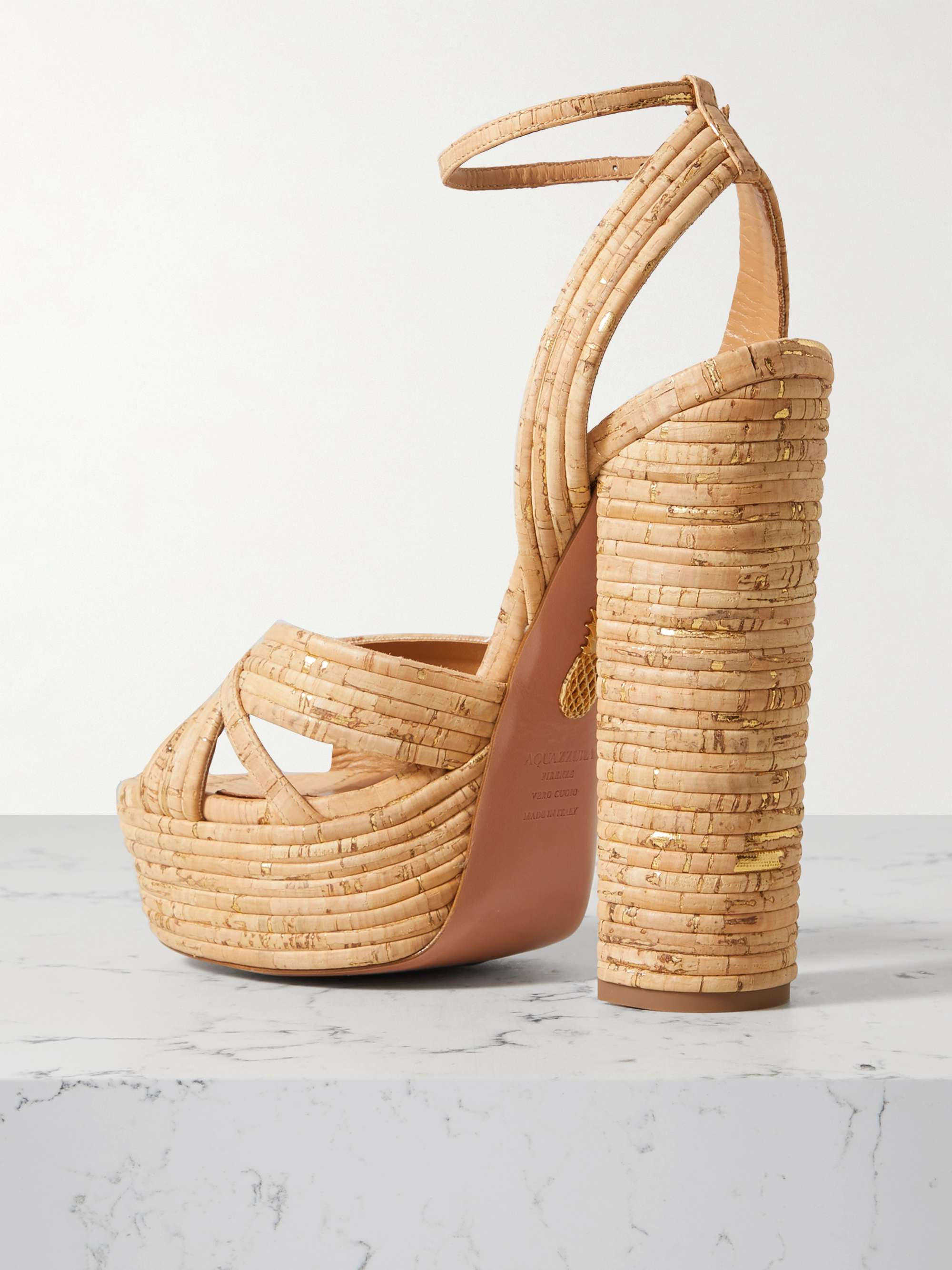 AQUAZZURA Sundance 140 cork platform sandals