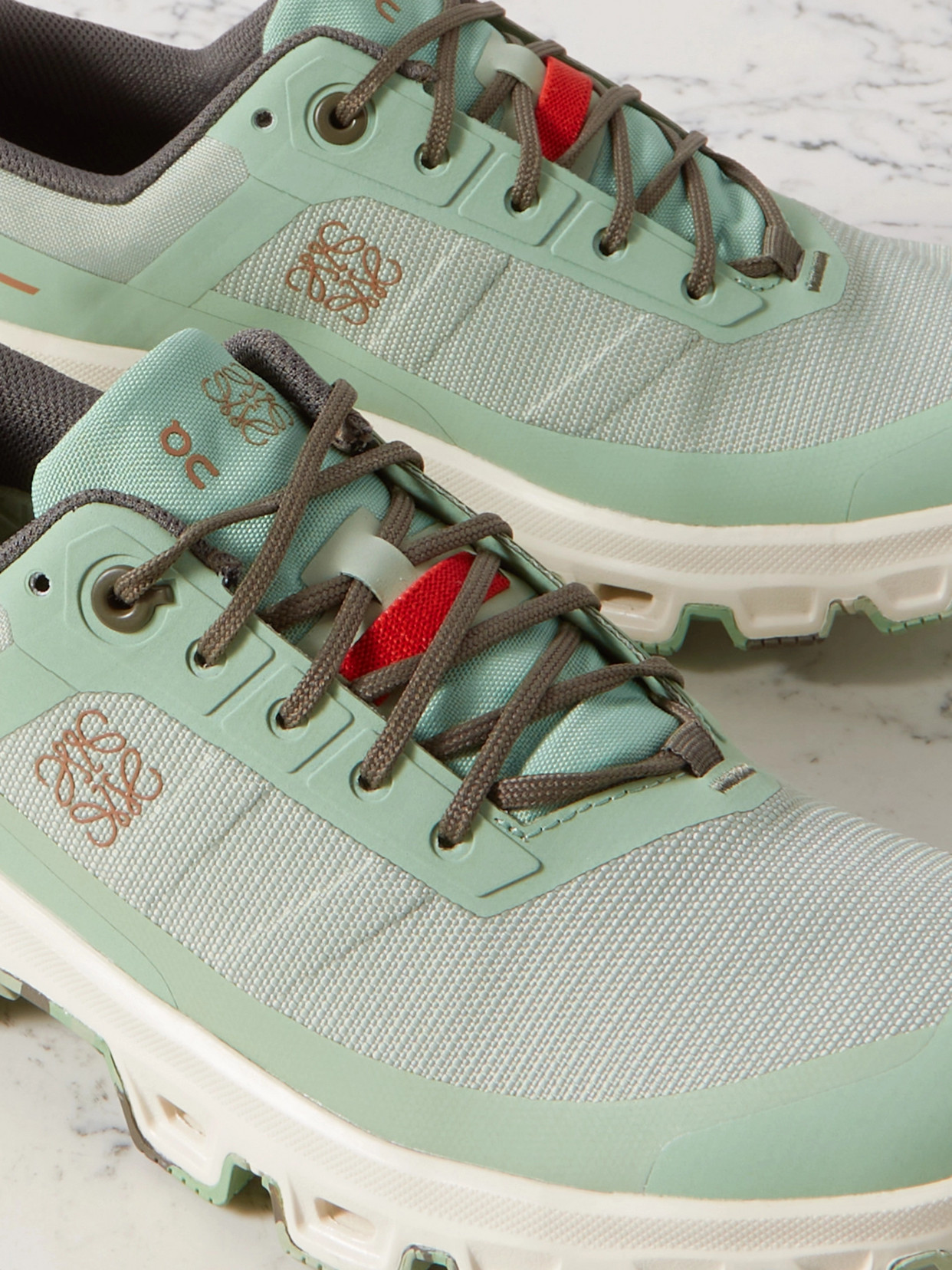 Loewe + On Cloudventure Recycled-canvas And Mesh Sneakers In Green