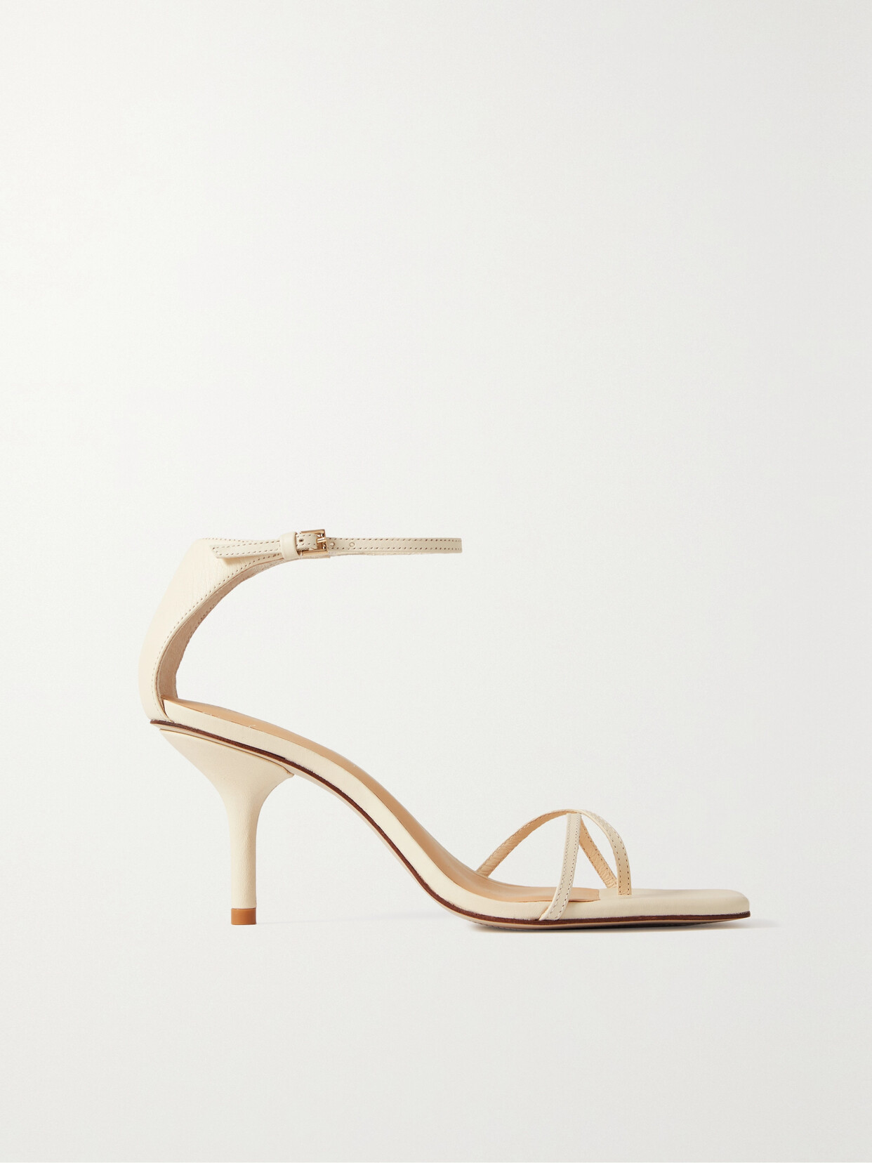 Reformation + Net Sustain Gigi Leather Sandals - Off-white