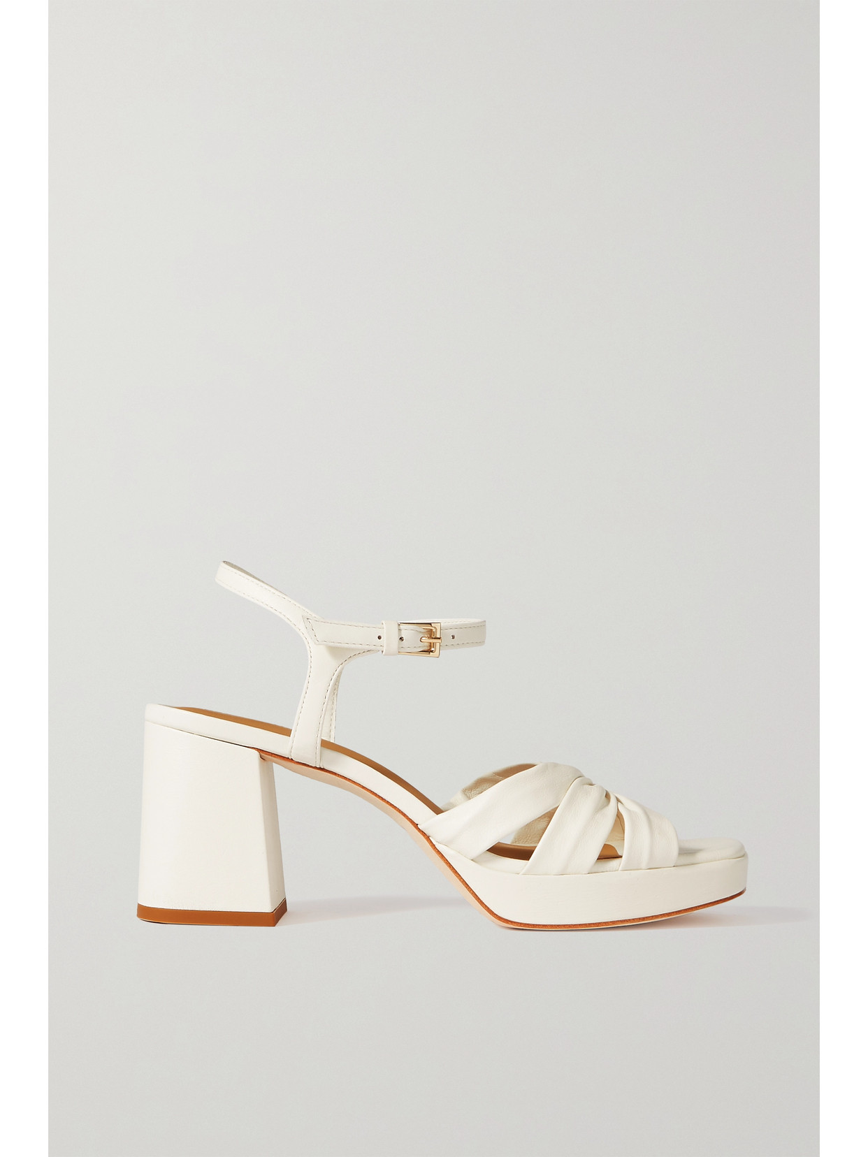 Reformation Maize Platform Heeled Sandals In White