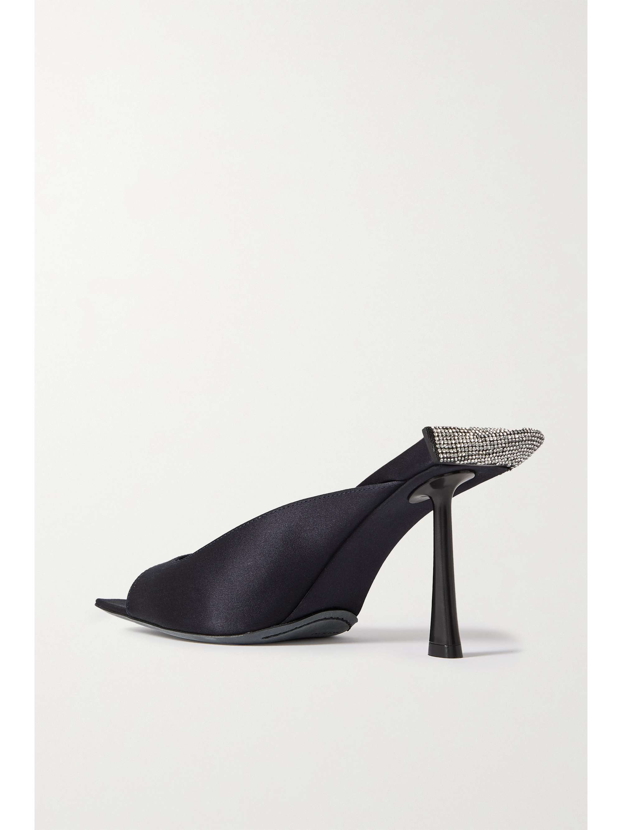 BENEDETTA BRUZZICHES Cossyra crystal-embellished silk mules | NET-A-PORTER