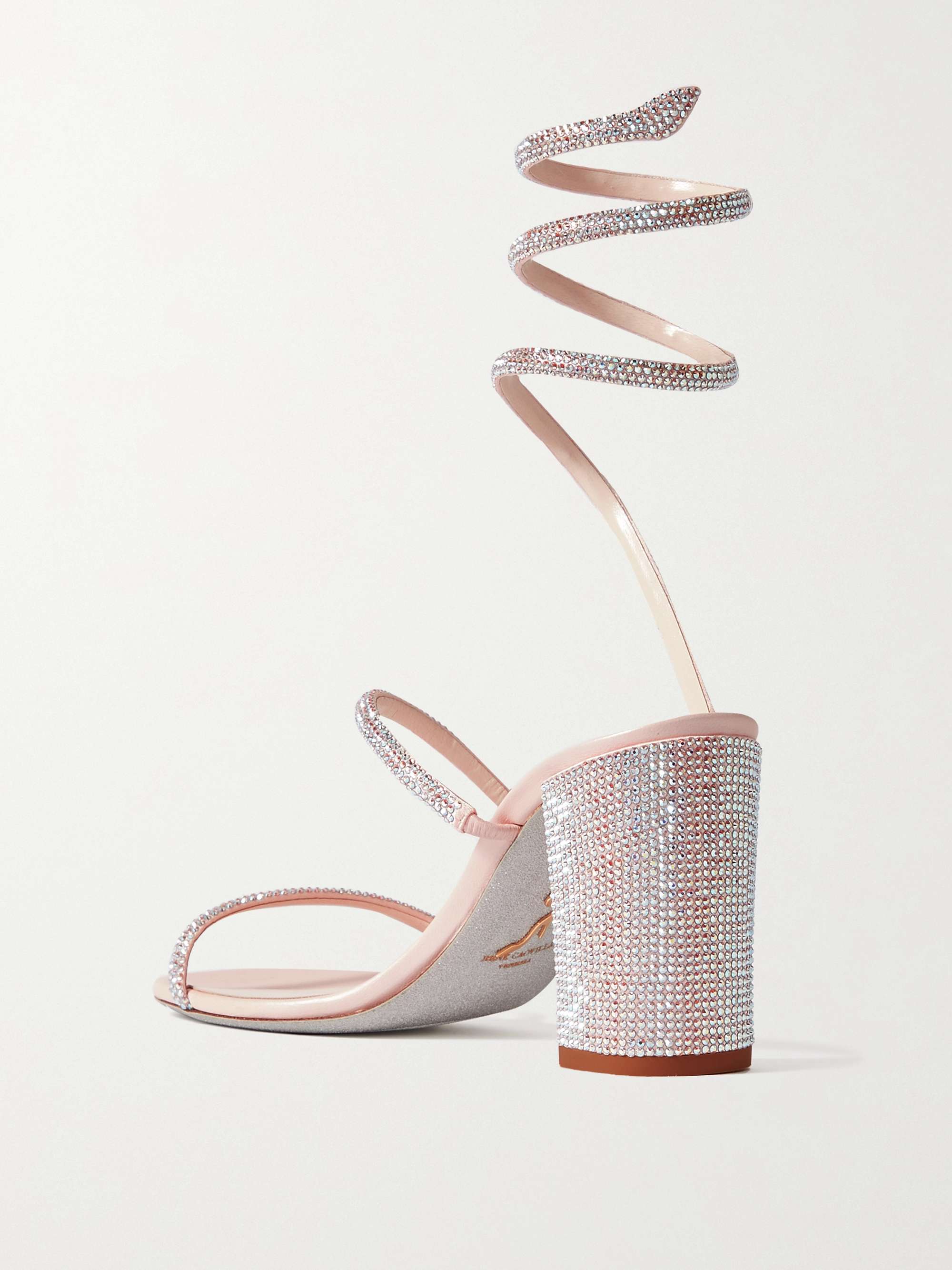 RENÉ CAOVILLA Crystal-embellished satin sandals