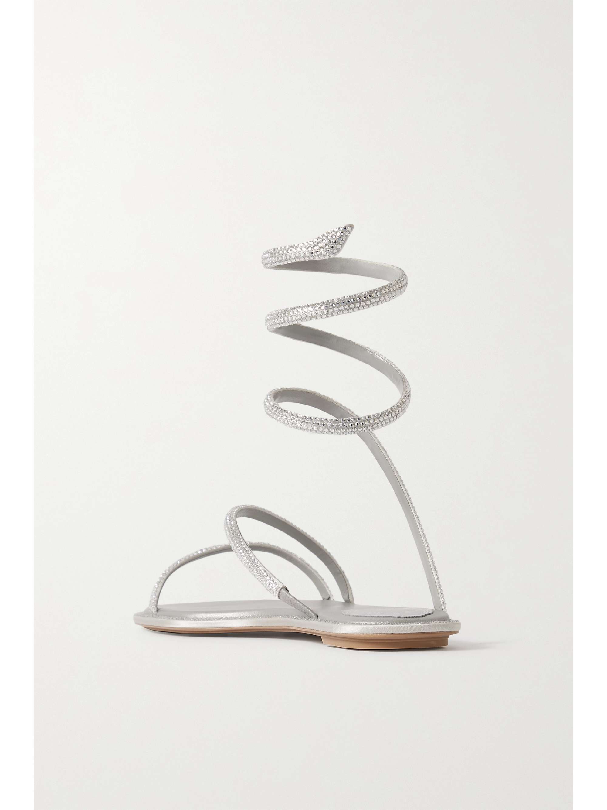 RENÉ CAOVILLA Crystal-embellished satin sandals