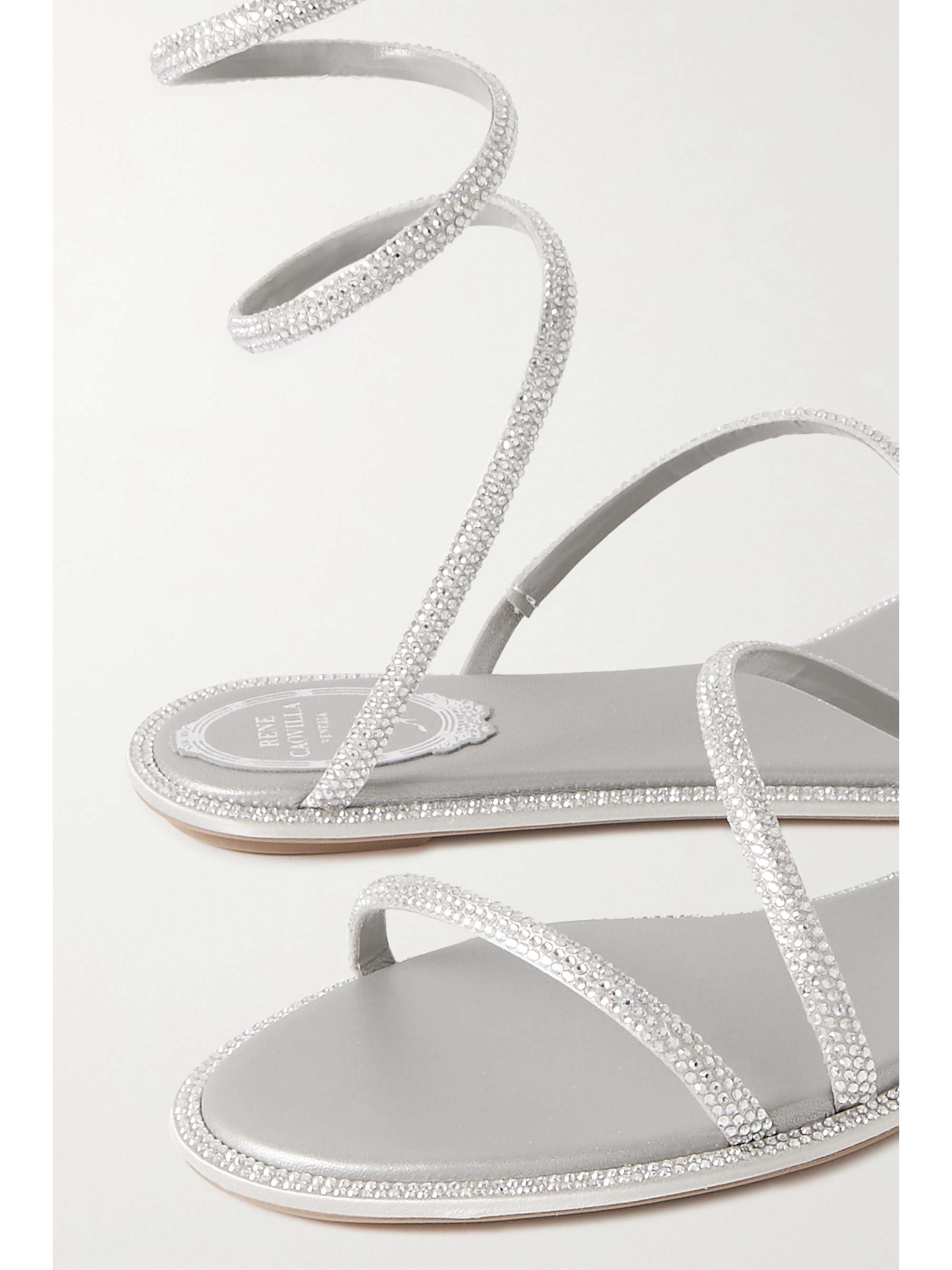 RENÉ CAOVILLA Crystal-embellished satin sandals