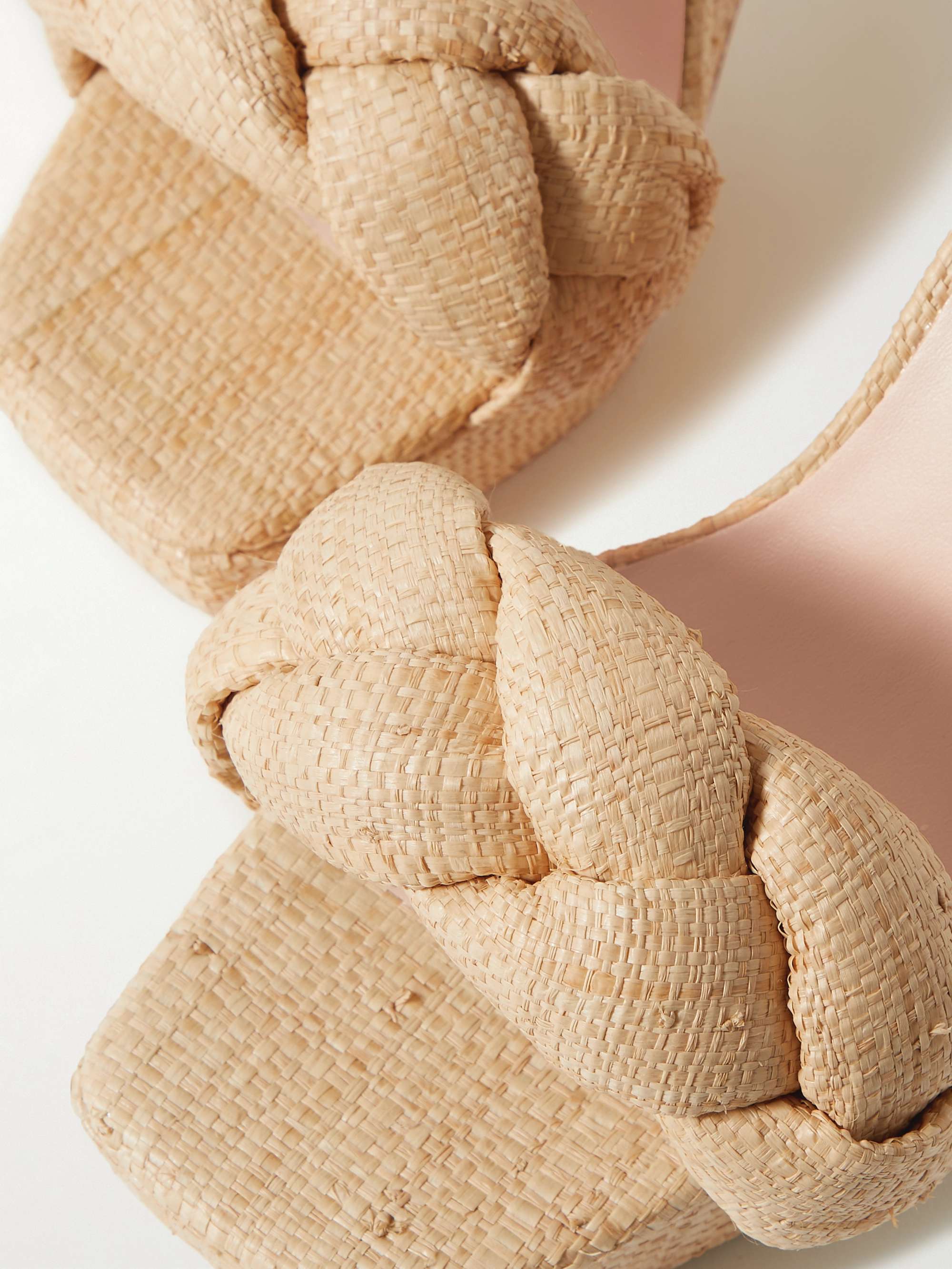 LOEFFLER RANDALL Fae braided raffia platform sandals