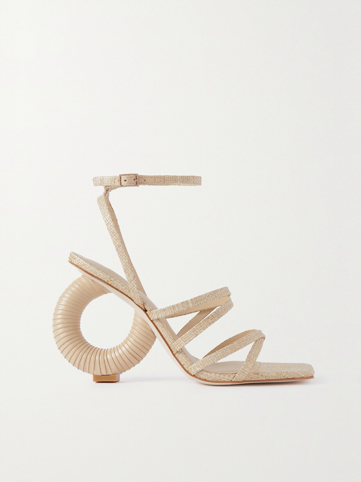 Cult Gaia - Asha Raffia Sandals - Neutrals