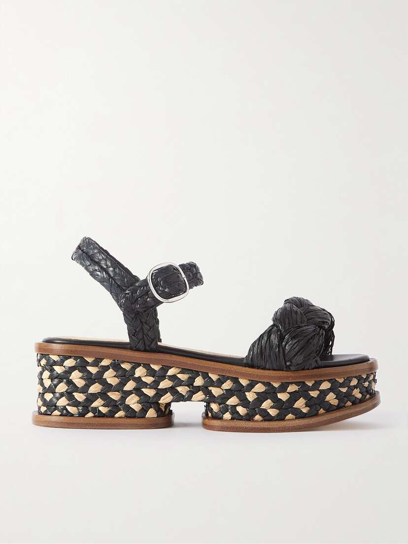 Gabriela Hearst Michael Braided Raffia Sandals