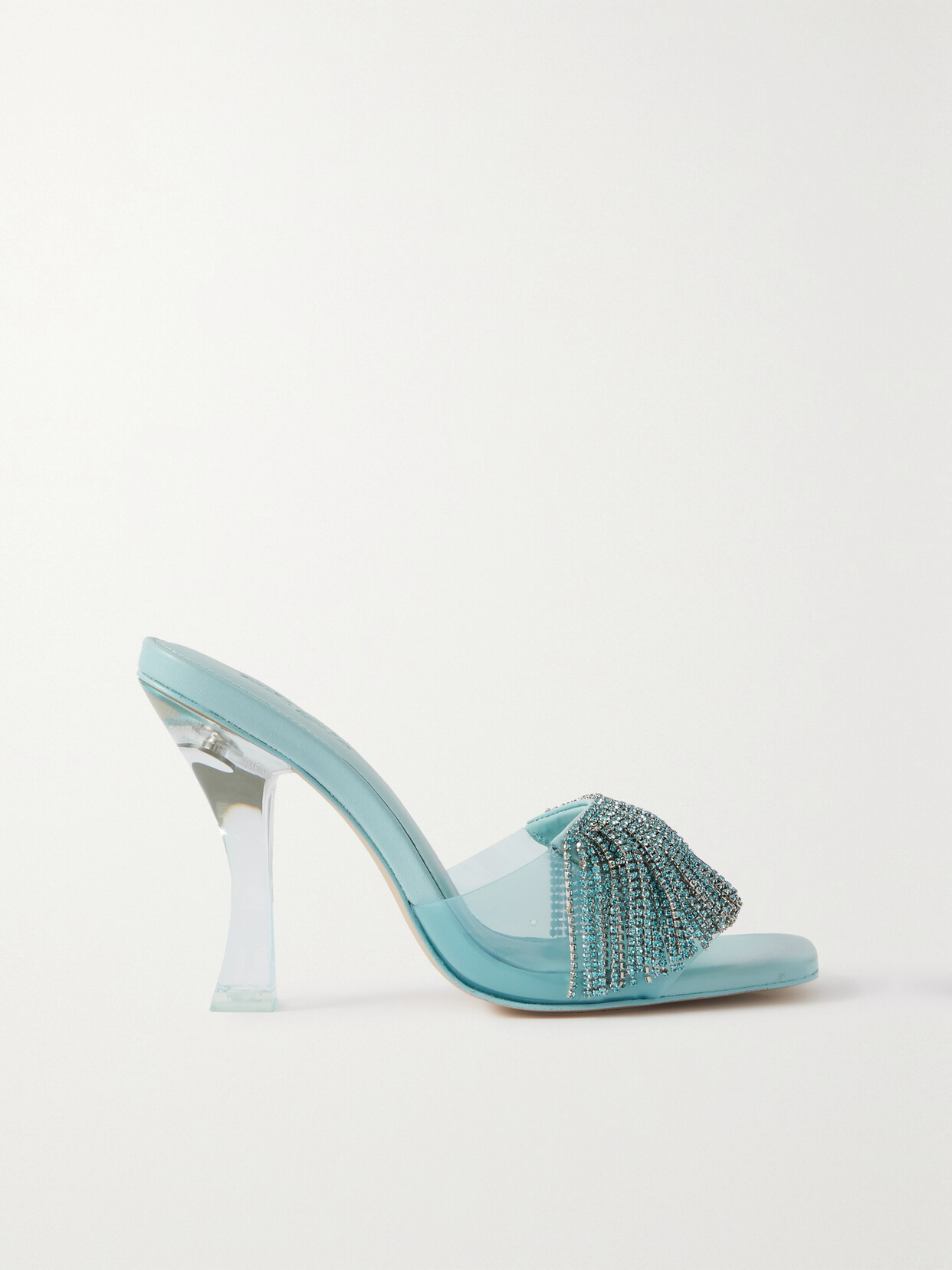 Cult Gaia Lana Embellished Vinyl And Leather Sandals - Blue