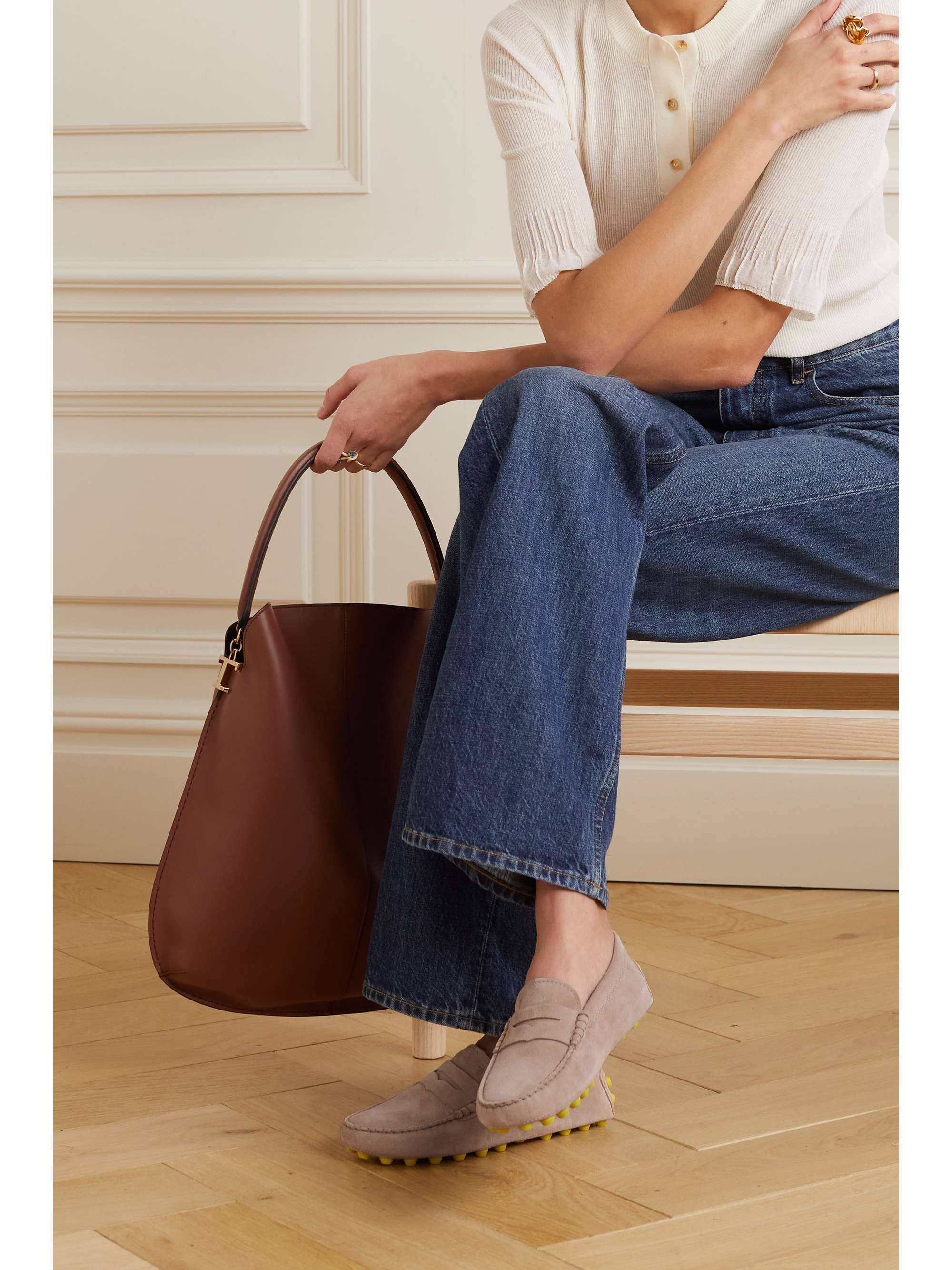 TOD'S Gommino Bubble suede loafers