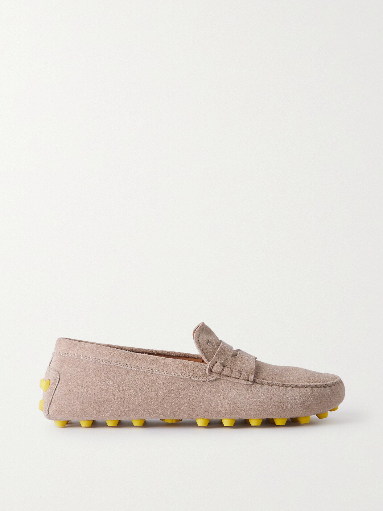 Shop Tod's Gommino Bubble Suede Loafers In Neutrals