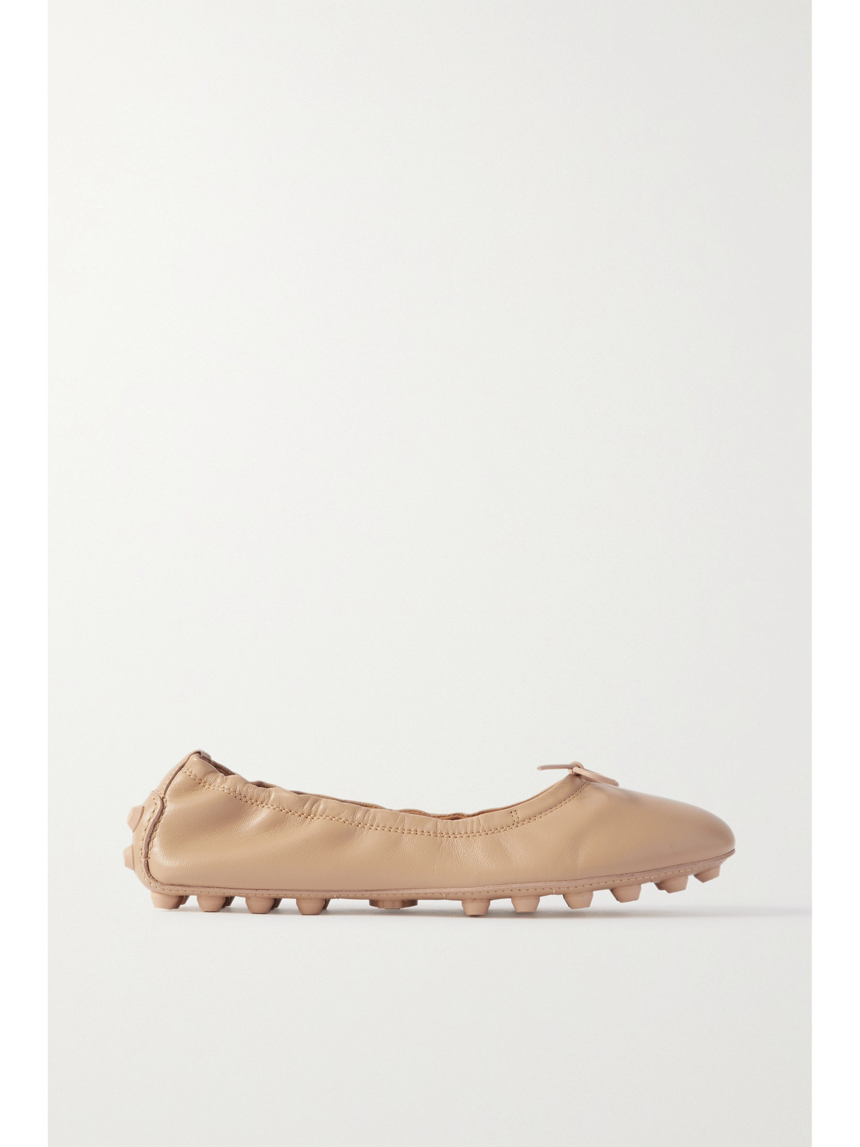 Tod's Bubble Leather Ballet Flats - Neutrals