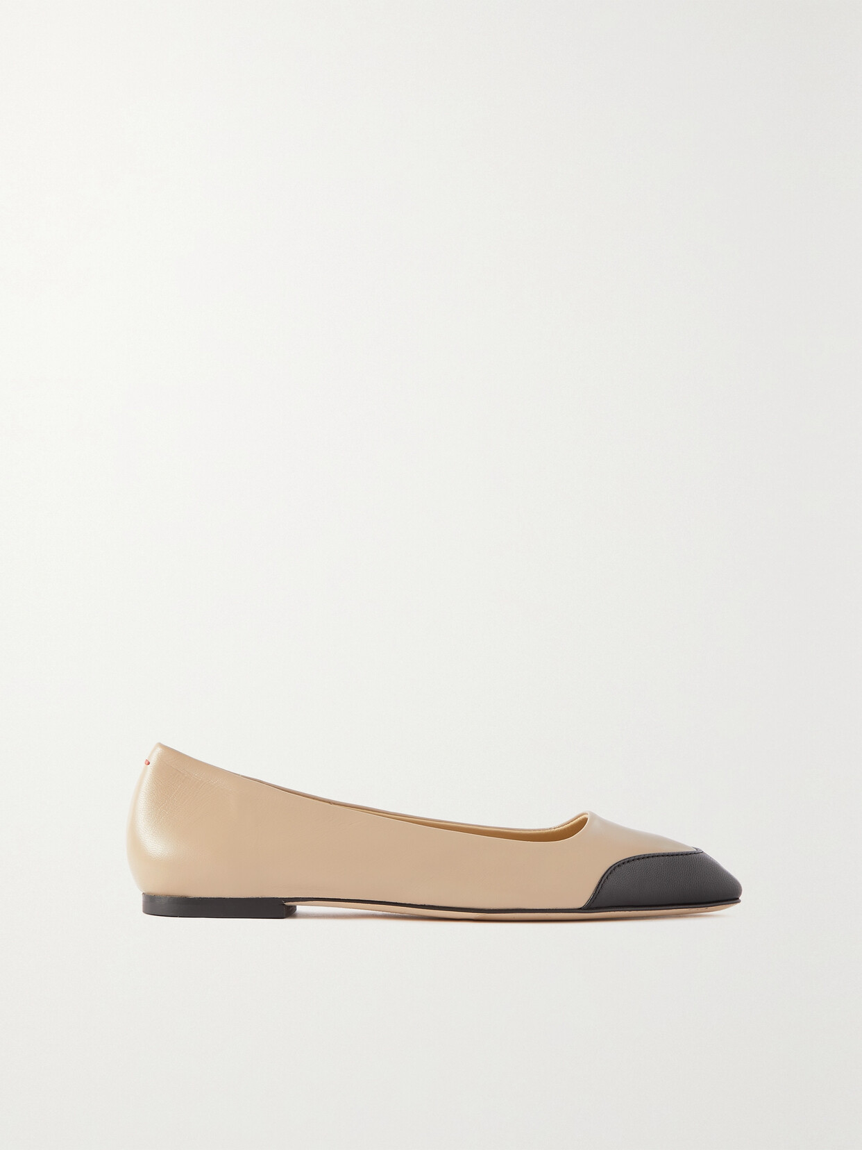 aeyde - Two-tone Leather Ballet Flats - Neutrals