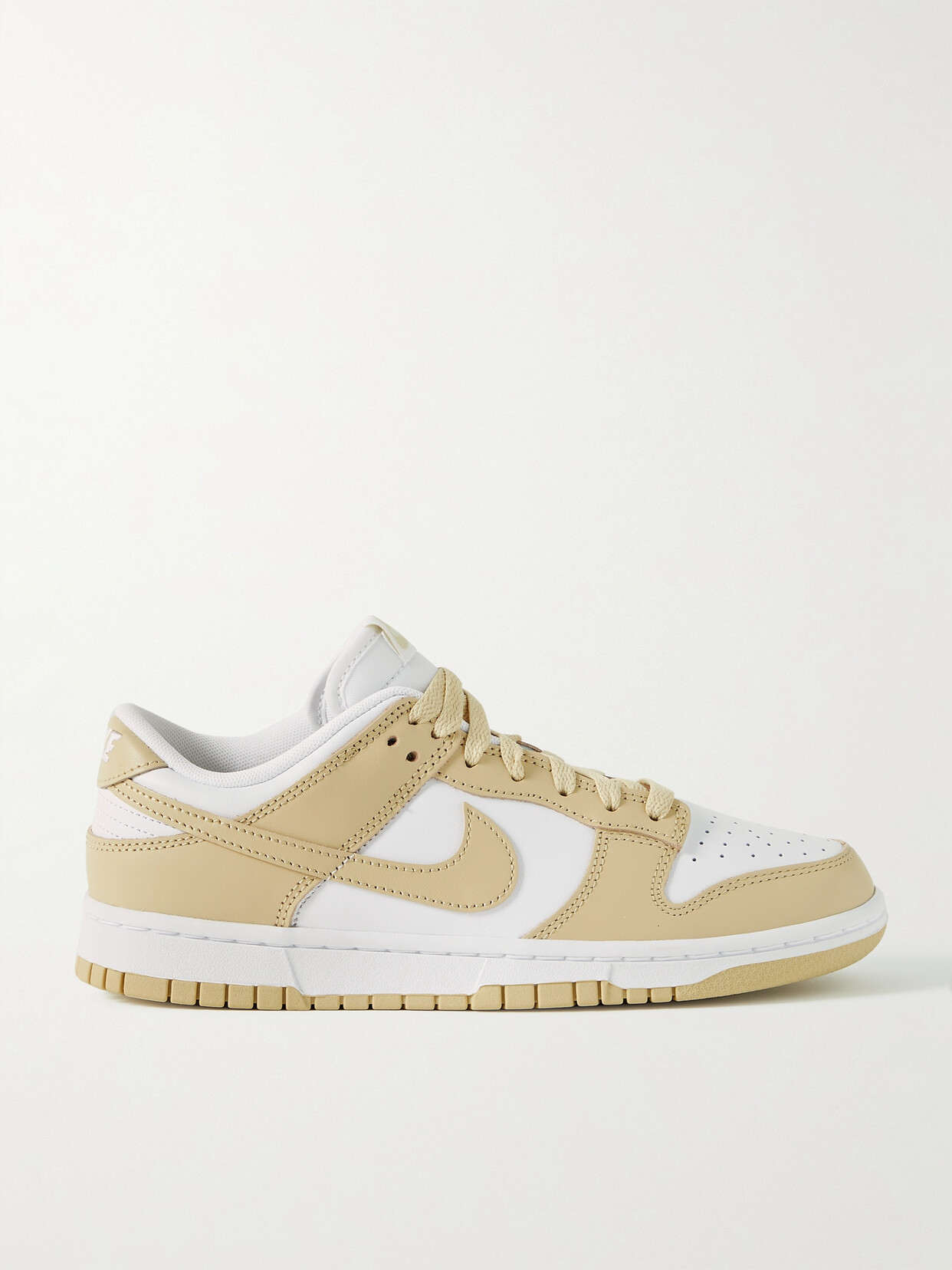Nike Dunk Low Retro Leather Sneakers - Gold