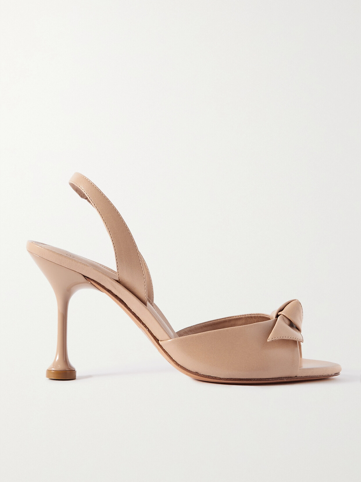 Alexandre Birman Clarita Leather High-heel Sandals In Nude