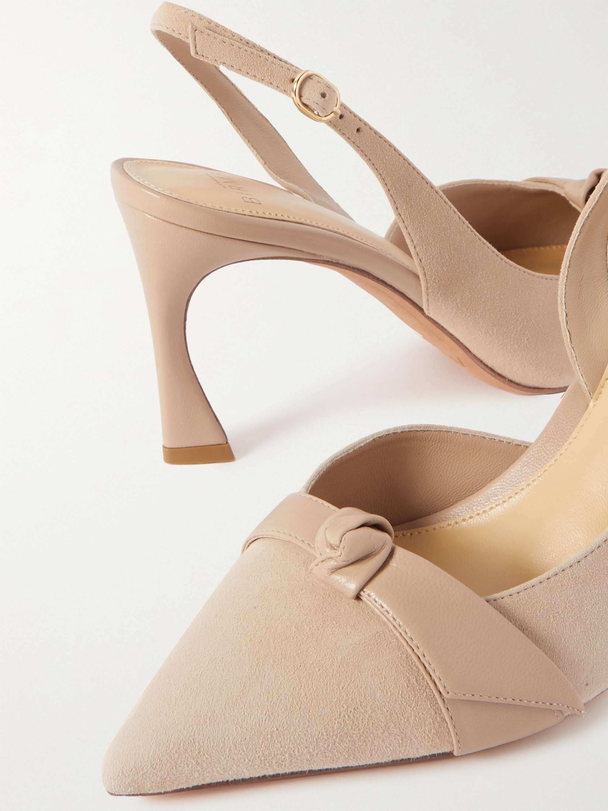 ALEXANDRE BIRMAN Clarita スエード スリングバックパンプス リボン飾り付き