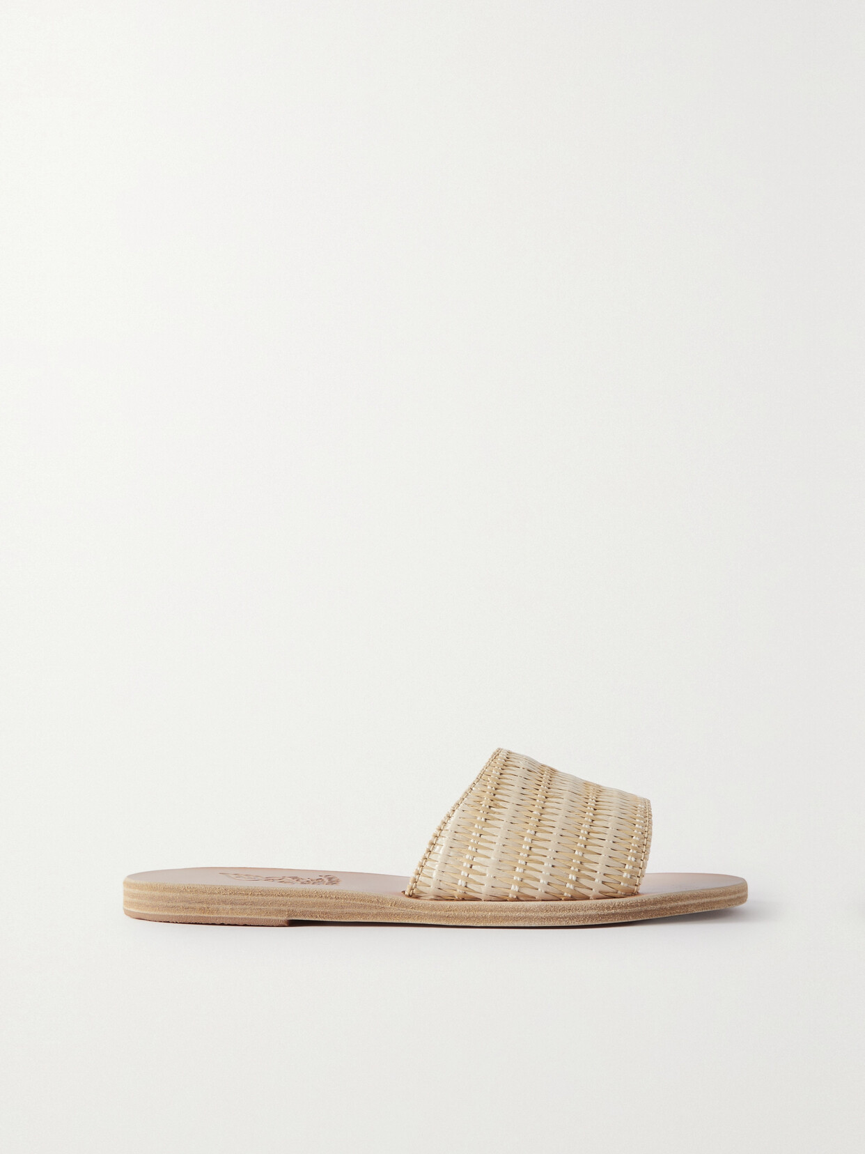 Ancient Greek Sandals - Taygete Raffia Slides - Neutrals