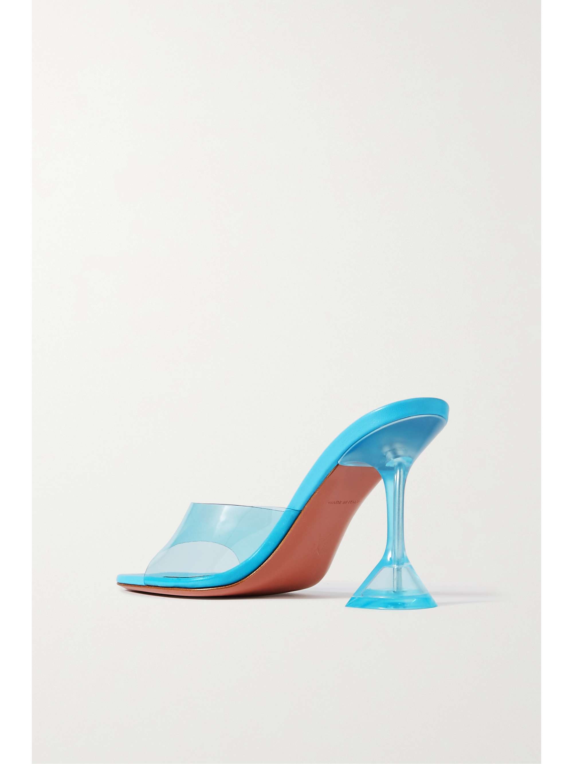 AMINA MUADDI Lupita PVC and patent-leather mules | NET-A-PORTER