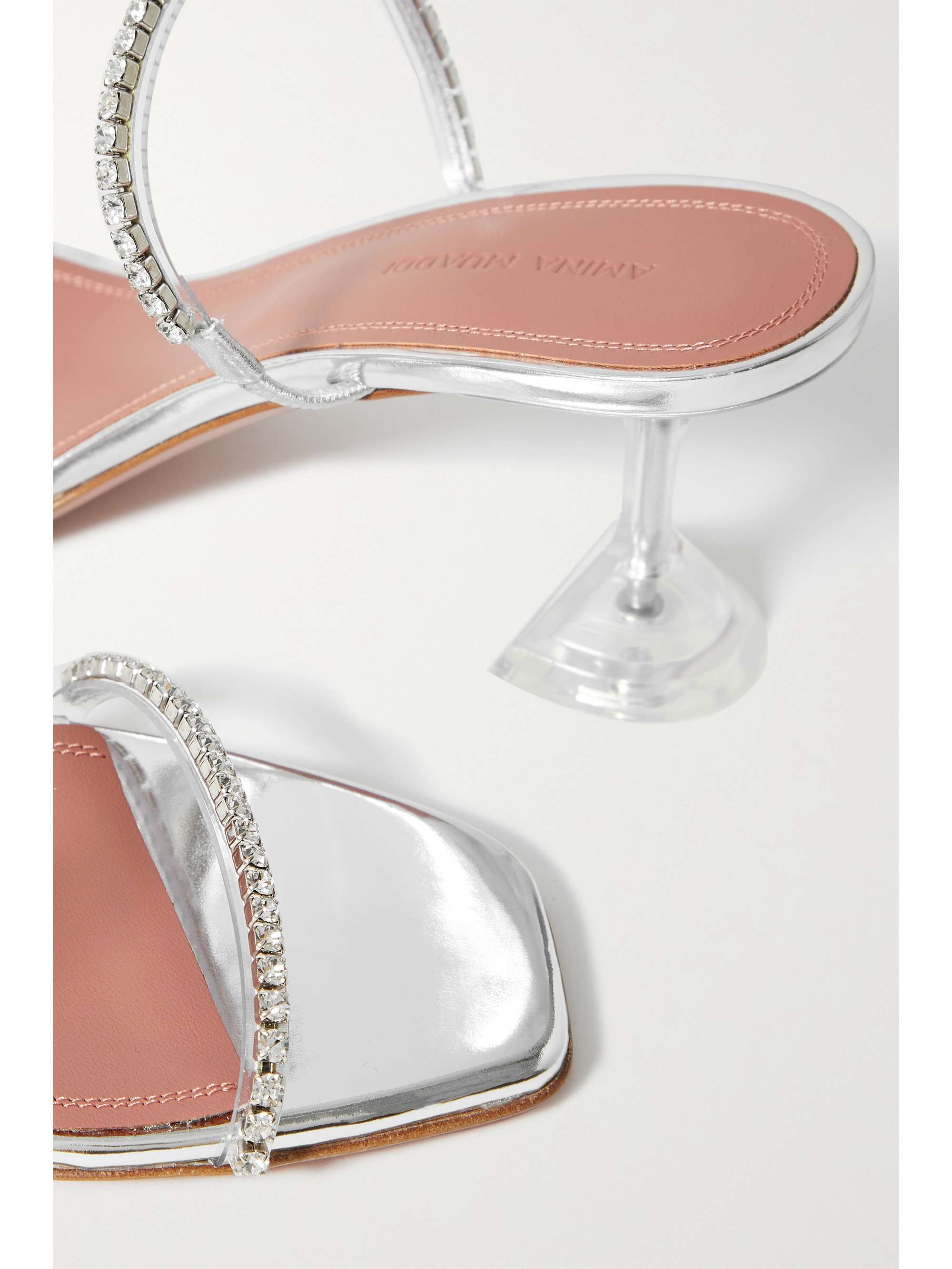 AMINA MUADDI Gilda crystal-embellished PVC mules
