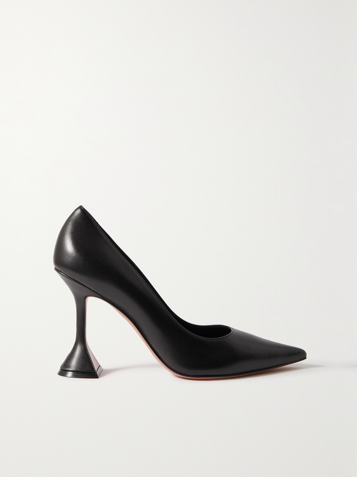Amina Muaddi Ami Leather Pumps - Black