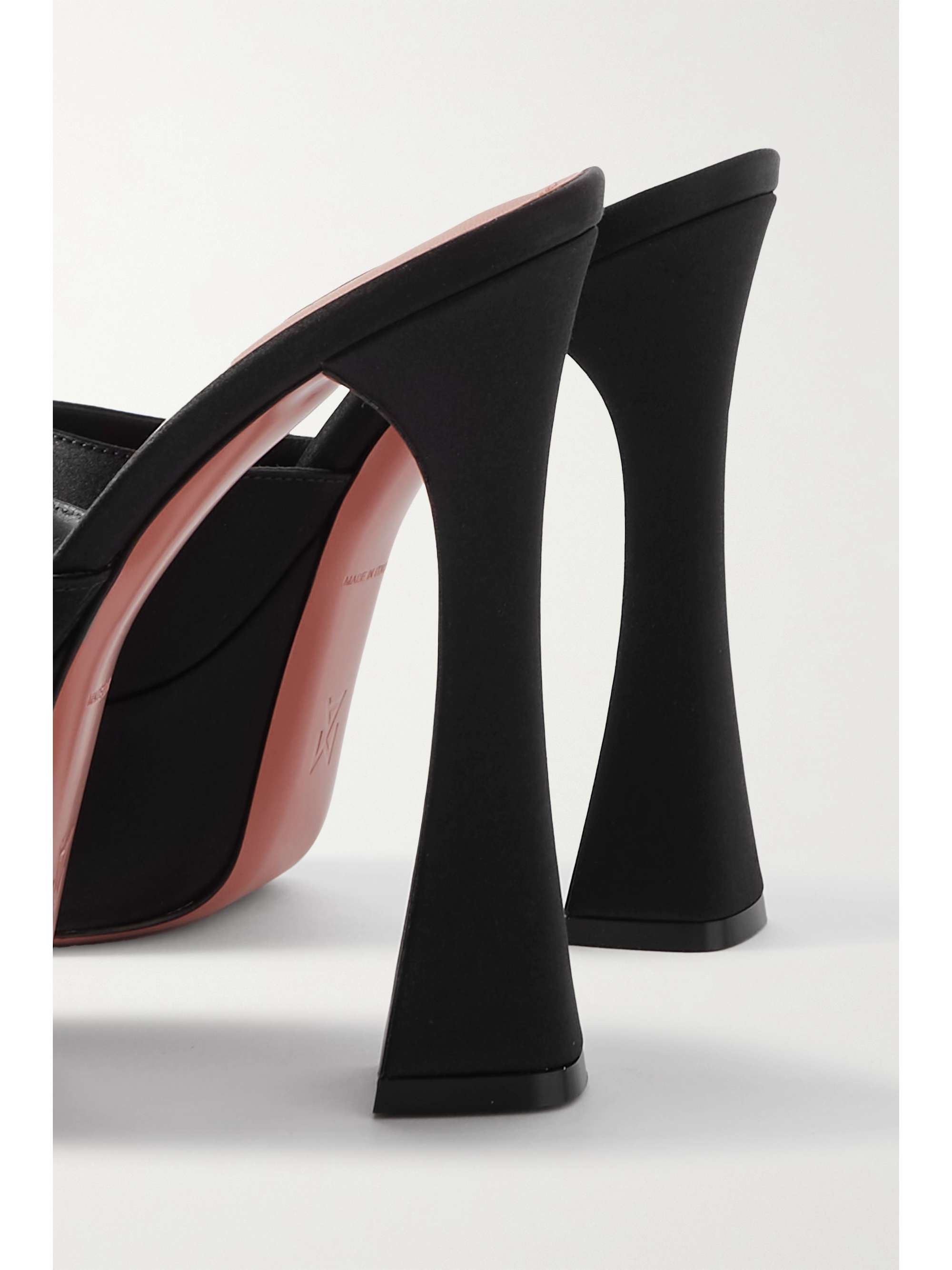 AMINA MUADDI Dalida satin platform mules | NET-A-PORTER