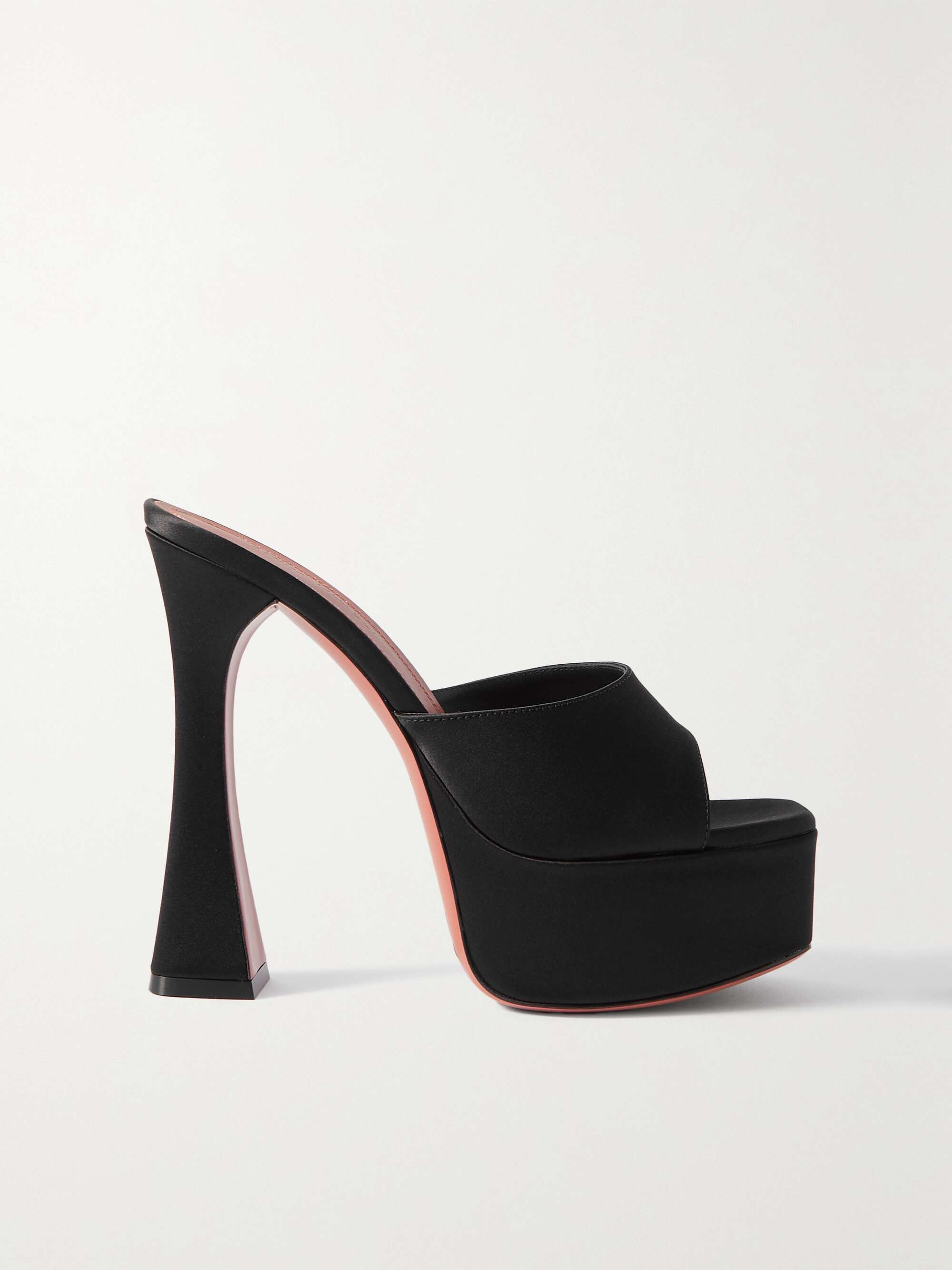 AMINA MUADDI Dalida satin platform mules | NET-A-PORTER