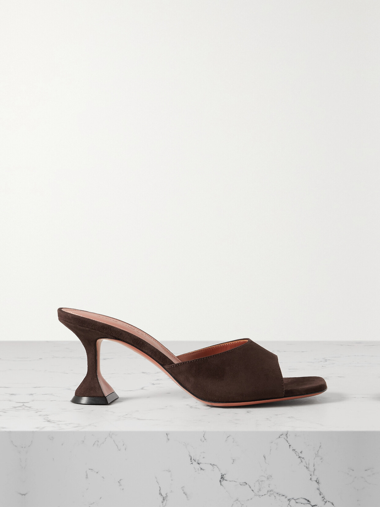 Amina Muaddi Lupita Suede Mules - Brown