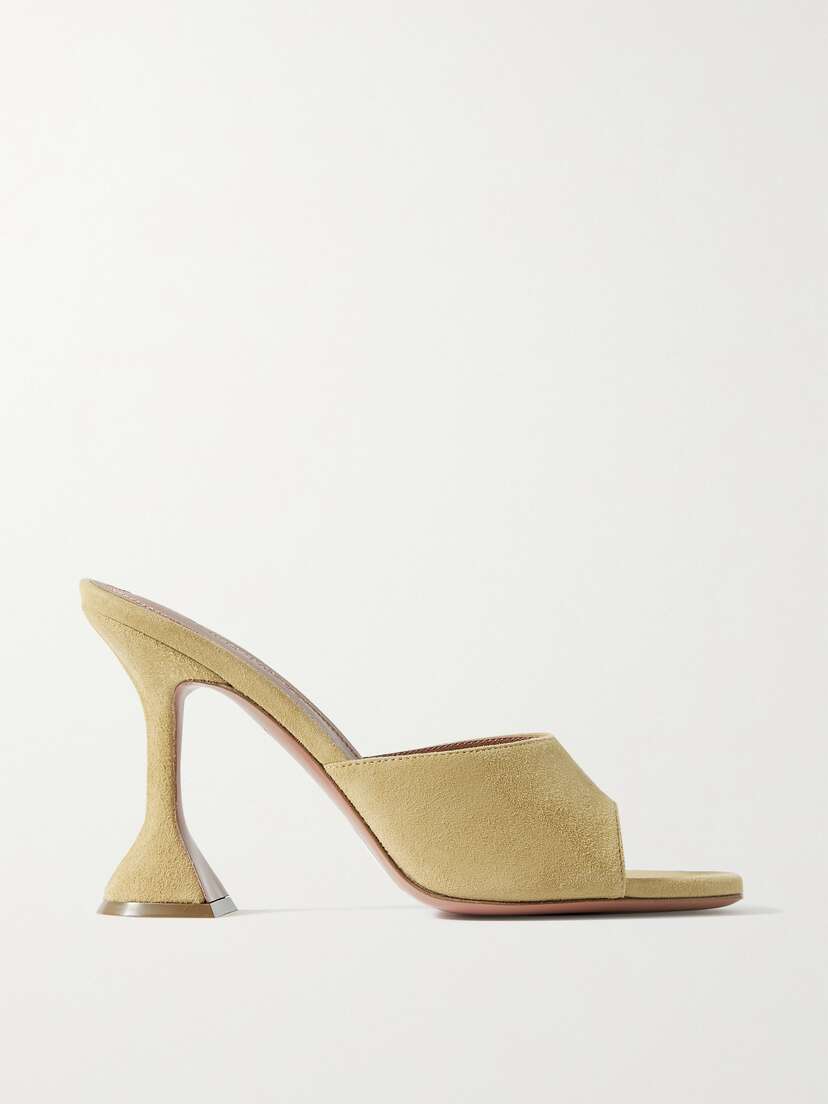 Amina Muaddi Lupita Suede Mules